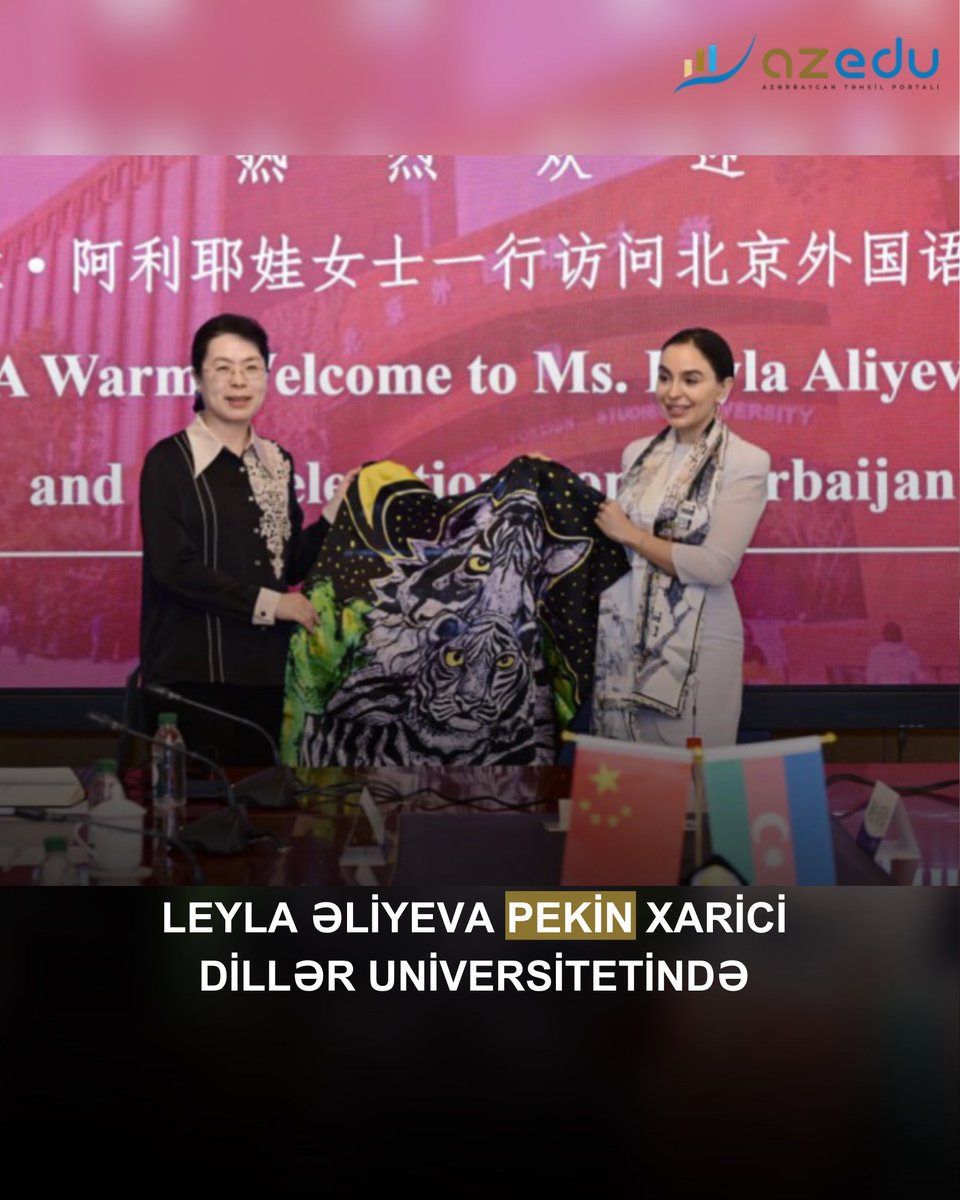azedu_az's tweet photo. 🇦🇿🇨🇳 Leyla Əliyeva Pekin Xarici Dillər Universitetində olub

#Beijing #Chinese #China #education https://t.co/0uug5t9iXM