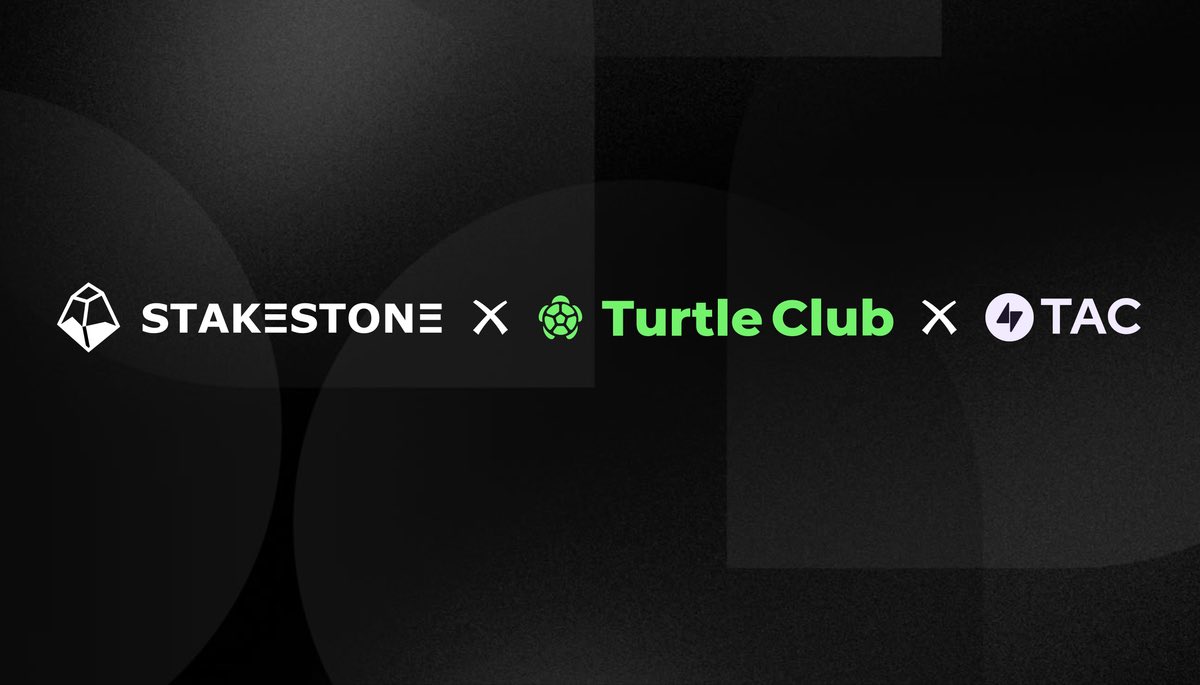 Stake_Stone's tweet photo. 🐢🪨 The Summoning begins.

We are teaming up with @turtleclubhouse & @TacBuild to bring Omnichain liquidity to the TON EVM frontier. 

TAC is unlocking EVM compatibility for @ton_blockchain — making it possible for Ethereum-native apps to build directly on TON. 

@turtleclubhouse is leading The Summoning, a liquidity campaign to bootstrap TON’s EVM DeFi ecosystem. 

And StakeStone? We’re here to bring the liquidity fuel.

Read more⬇️