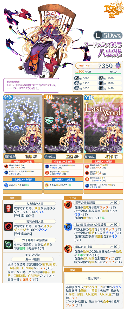 キャラクター紹介】 「文の特ダネ帖」の報酬で獲得できる 「ワード