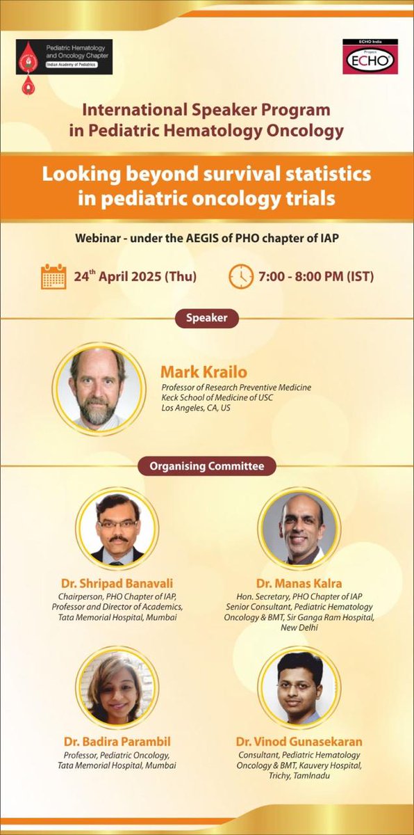 PHO INDIA (@pho_india) on Twitter photo #Blockurdate
24/4/25. 7 pm
Looking beyond survival statistics in ped oncology trial
<a href="/DrManasKalra1/">Dr Manas Kalra</a>
<a href="/BadiraP/">Badira Cheriyalinkal Parambil</a>
<a href="/Satyayadav__/">Satya Prakash Yadav</a> <a href="/drshweta_pedonc/">Shweta Bansal</a> <a href="/DrShrutiKakkar/">Shruti Kakkar</a> <a href="/DrNehaRastogi1/">Dr Neha Rastogi</a> <a href="/dr_khandelwal99/">Dr.Rachit Khandelwal, MD</a> <a href="/MunikotyVinay/">Vinay Munikoty Venkatesh</a> <a href="/Pritampedhemonc/">Pritam Singha Roy MD, DM</a> <a href="/drgargidas/">Gargi Das</a> <a href="/drsilkyjain/">Silky Jain</a> #Blockurdate
24/4/25. 7 pm
Looking beyond survival statistics in ped oncology trial
<a href="/DrManasKalra1/">Dr Manas Kalra</a>
<a href="/BadiraP/">Badira Cheriyalinkal Parambil</a>
<a href="/Satyayadav__/">Satya Prakash Yadav</a> <a href="/drshweta_pedonc/">Shweta Bansal</a> <a href="/DrShrutiKakkar/">Shruti Kakkar</a> <a href="/DrNehaRastogi1/">Dr Neha Rastogi</a> <a href="/dr_khandelwal99/">Dr.Rachit Khandelwal, MD</a> <a href="/MunikotyVinay/">Vinay Munikoty Venkatesh</a> <a href="/Pritampedhemonc/">Pritam Singha Roy MD, DM</a> <a href="/drgargidas/">Gargi Das</a> <a href="/drsilkyjain/">Silky Jain</a>