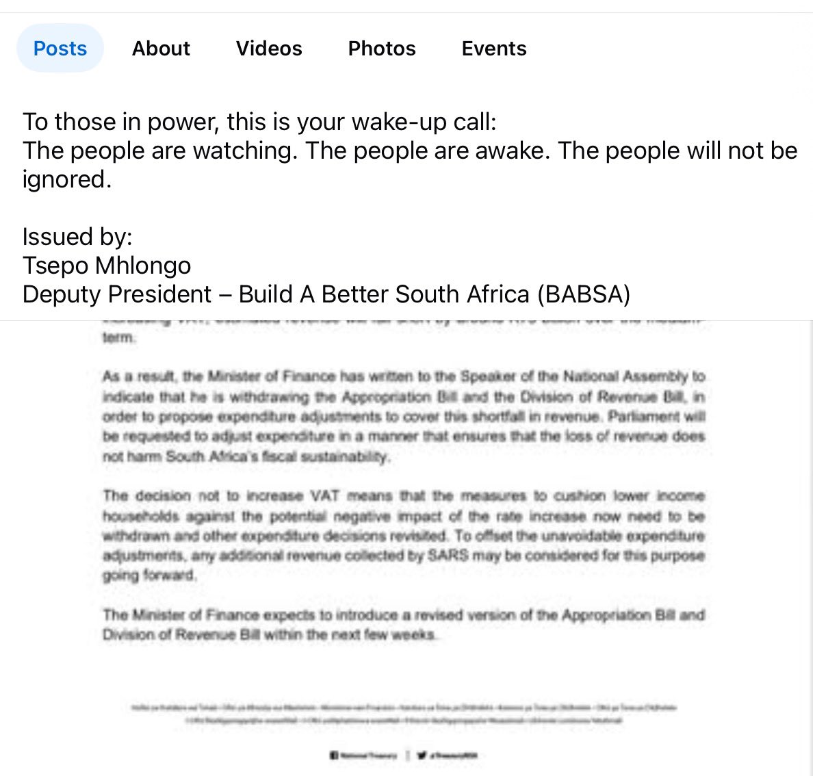 The withdrawal of VAT increase. This is people’s power