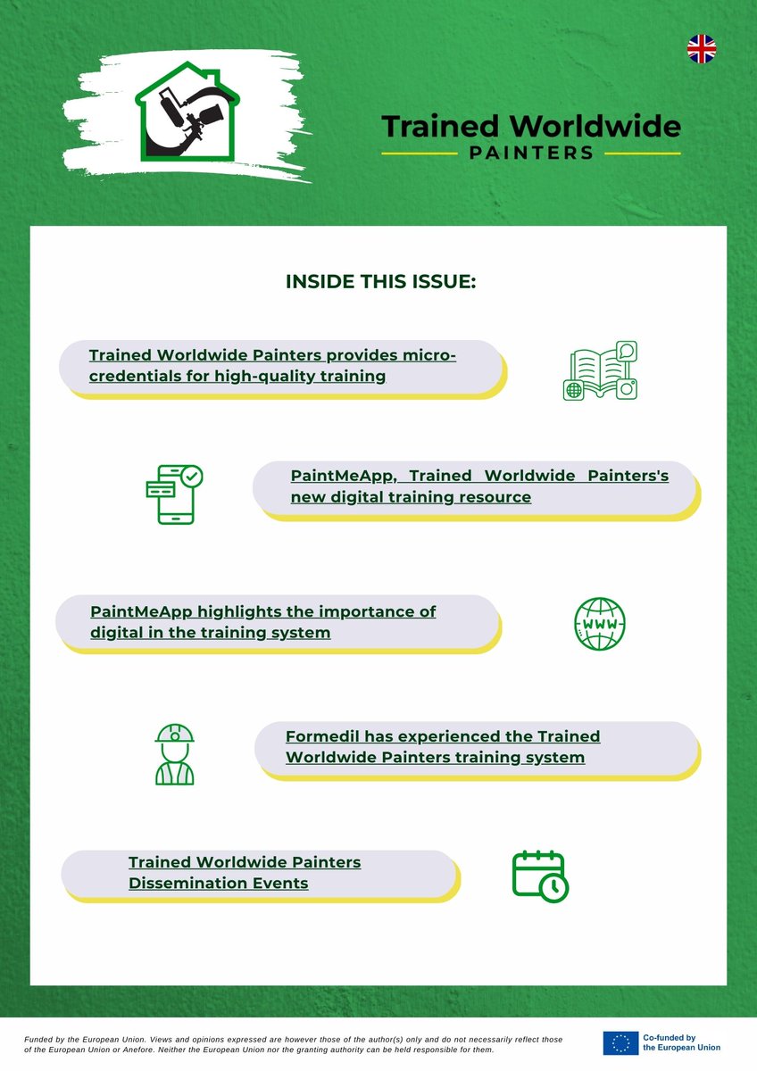 📣 Trained Worldwide Painters: Discover the latest developments!  

Download the newsletter here ⤵️ paintmeapp.eu/trained-worldw…

#CorpsEuropeendeSolidarite #ErasmusPlus #Anefore #trainedworldwidepainters