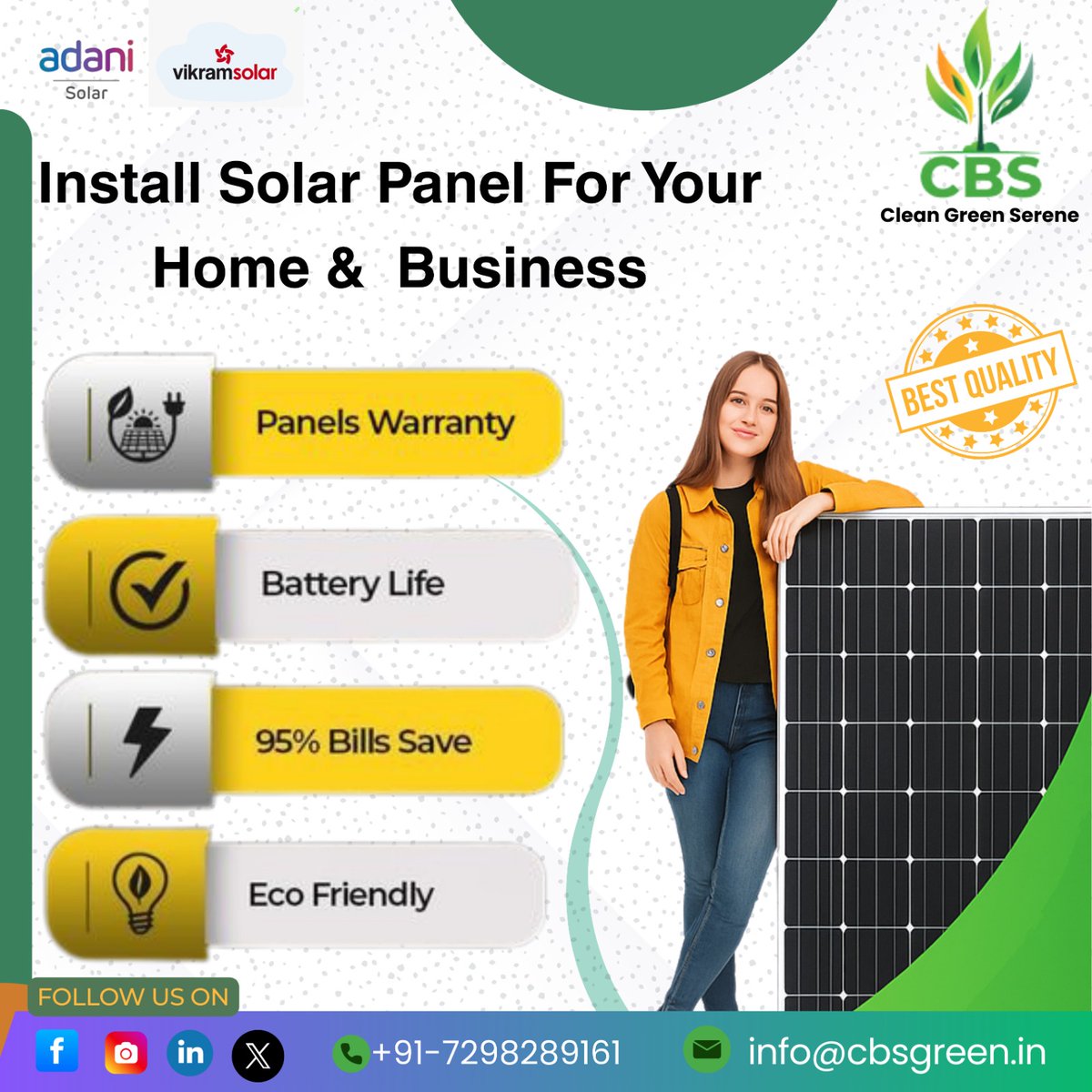cbs_green's tweet image. Switch to Solar &amp;amp; Save Big!
Top-tier panels from Adani &amp;amp; Vikram | 95% bill savings | Eco-friendly power for homes &amp;amp; businesses.
Serving all of Kashmir!
Contact: +91-7298289161

#CBS #SolarKashmir #GoGreen