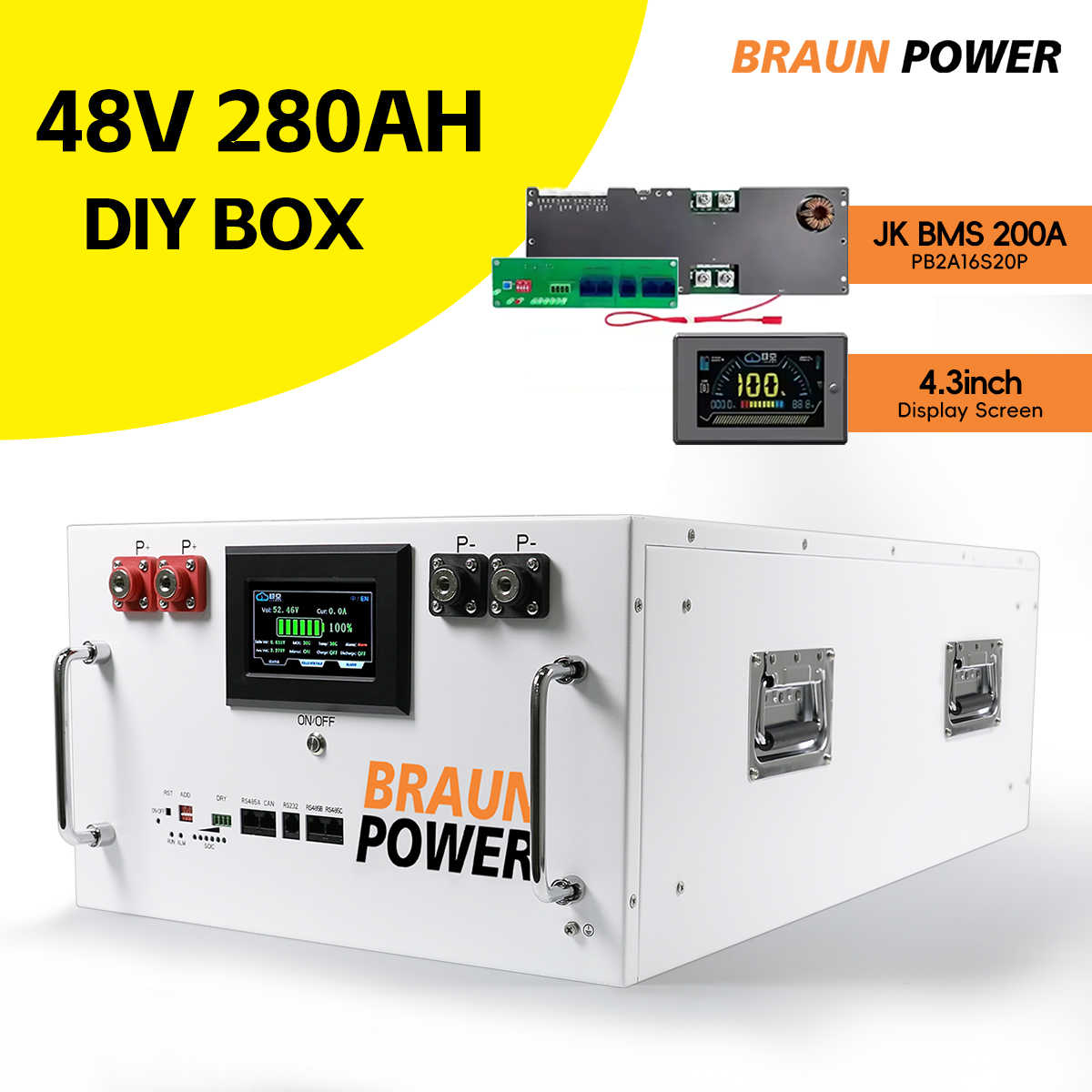 Lifepo4Solar's tweet image. Lifepo4 Battery DIY Box for 280AH 314AH 304AH 306AH Cells
💎JK 16S 200A BMS Active Balance
💎Stackabke, up to 6
💎Cycle Life &amp;gt;6000 times DOD 80%
💎Come w/ accessories
#diyboxlifepo4 #solarDIY #diybatterybox #15kwhLifepo4DIYBox #48VDIYKit #280ahbatterydiybox #Lifepo4BatteryDIYBox