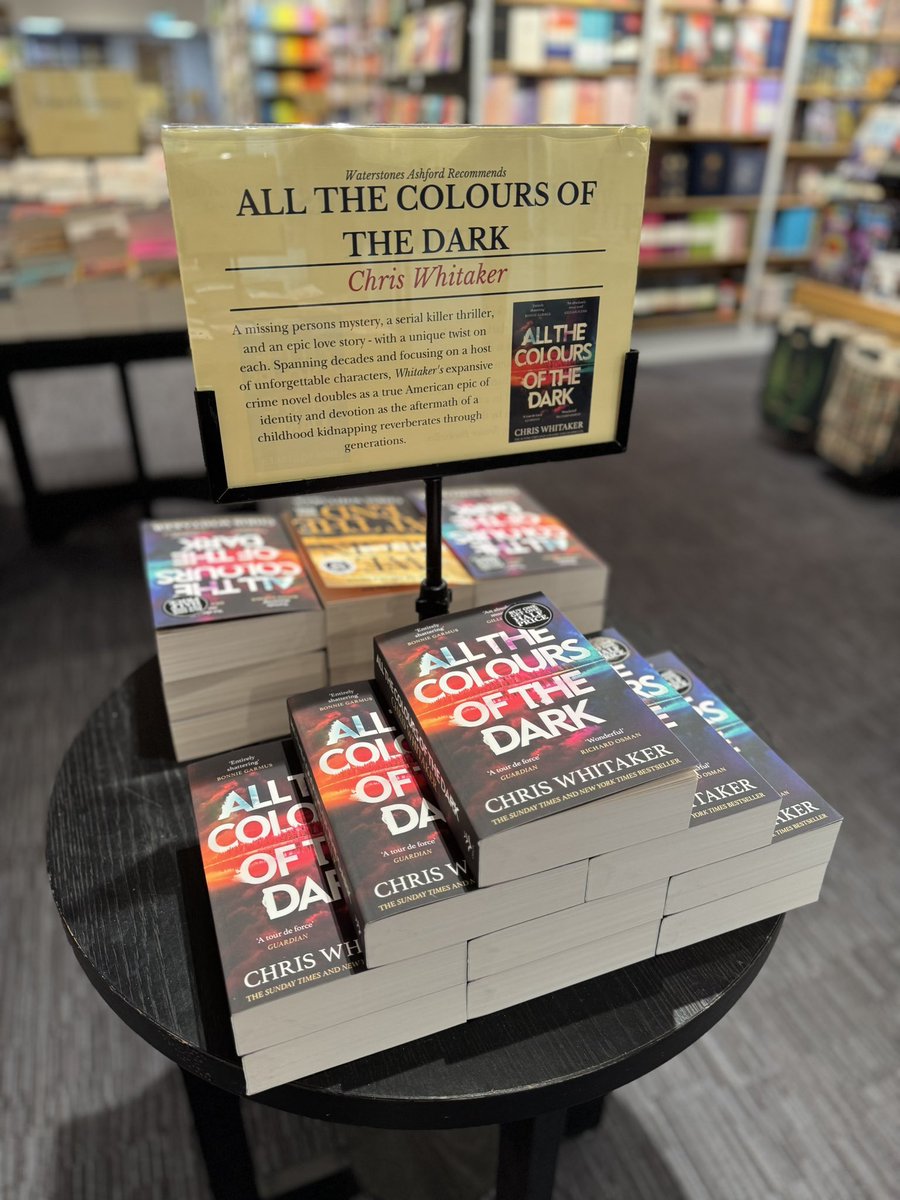 Our Thriller of the Month for April is All the Colours of the Dark by Chris Whitaker! 

“An astronomically brilliant, stunningly written epic love story wrapped in a thriller that had me in tears by the end” - Charley, Senior Bookseller 

Come in and pick up a copy today!