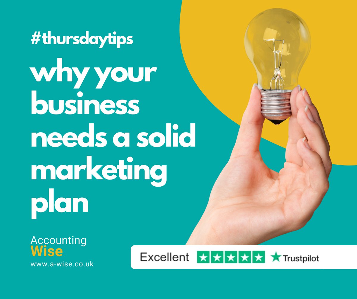 #𝐓𝐡𝐮𝐫𝐬𝐝𝐚𝐲𝐓𝐢𝐩𝐬: A solid marketing plan = more growth.

- Set goals
- Know your audience
- Choose channels wisely
- Stick to budget

Marketing spend should fit your finances.

Need accounts help? 👉 zurl.co/HhE1k

#smallbusinessuk #marketingbudget #accounting