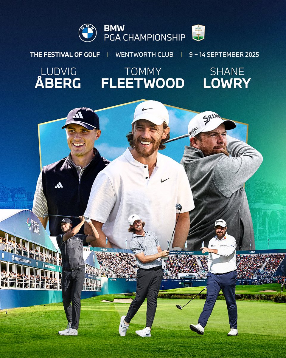 🚨 NEW: Three of Europe’s biggest stars officially take centre stage at Wentworth in 2025 🌟

Tickets available now! ⬇️
bit.ly/3NApMJf

#BMWPGA #RolexSeries