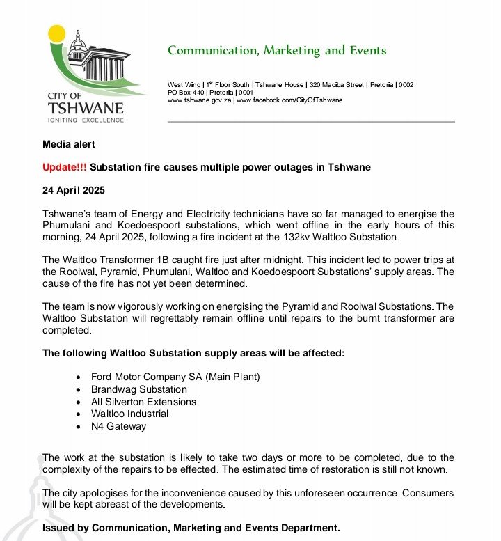 City of Tshwane tweet media