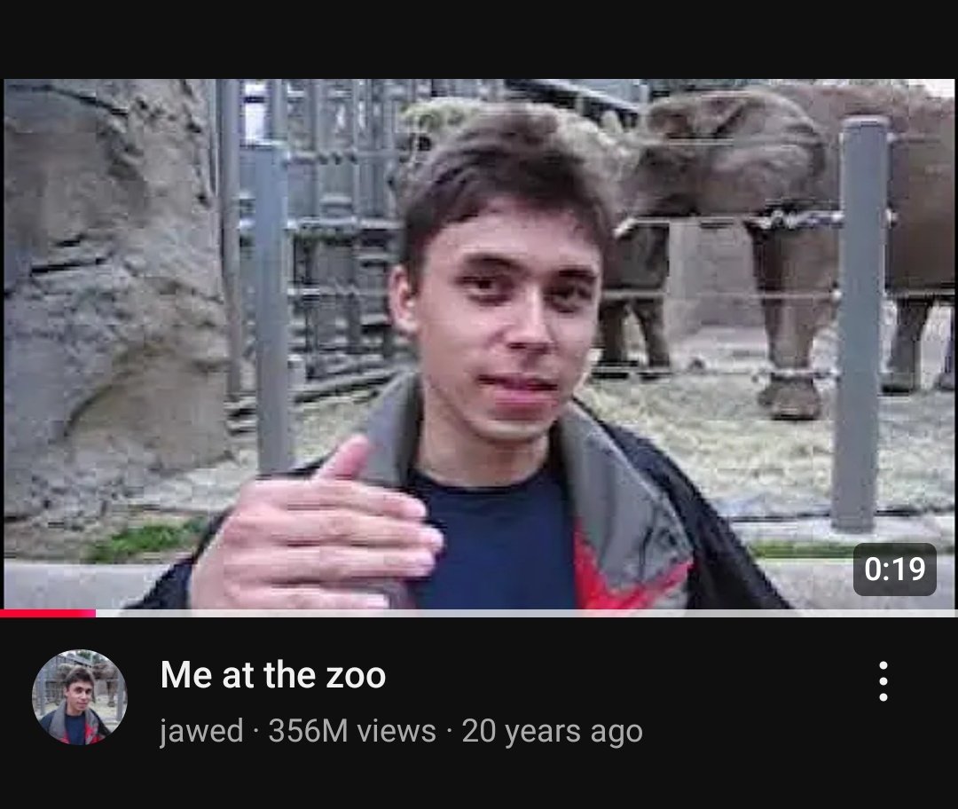 SocialObscure's tweet photo. A whole two decades have passed since Jawed Karim became the first person to upload a video to YouTube. This sentence doesn't feel real. Will it be added to the American Library of Congress as a culturally important artefact? #YouTube #20YearsOfYouTube https://t.co/RMHqUs9RBi
