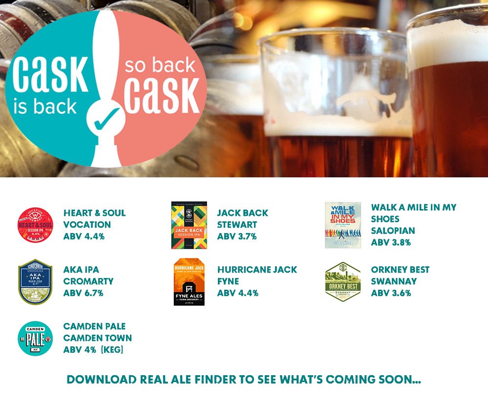 On the bar today!
Beer Board: bit.ly/37B0ERw
#CaskIsBack <a href="/vocationbrewery/">Vocation Brewery</a> <a href="/StewartBrewing/">StewartBrewing</a> <a href="/SalopianBrewery/">Salopian Brewery</a> <a href="/CromartyBrewing/">Cromarty Brewing</a> <a href="/FyneAles/">Fyne Ales</a> <a href="/SwannayBrewery/">Swannay Brewery 🍻</a> <a href="/CamdenBrewery/">Camden Town Brewery</a> 
#RealAleFinder #visitedinburgh #visitscotland #realale #cheers #edinburghpubs
