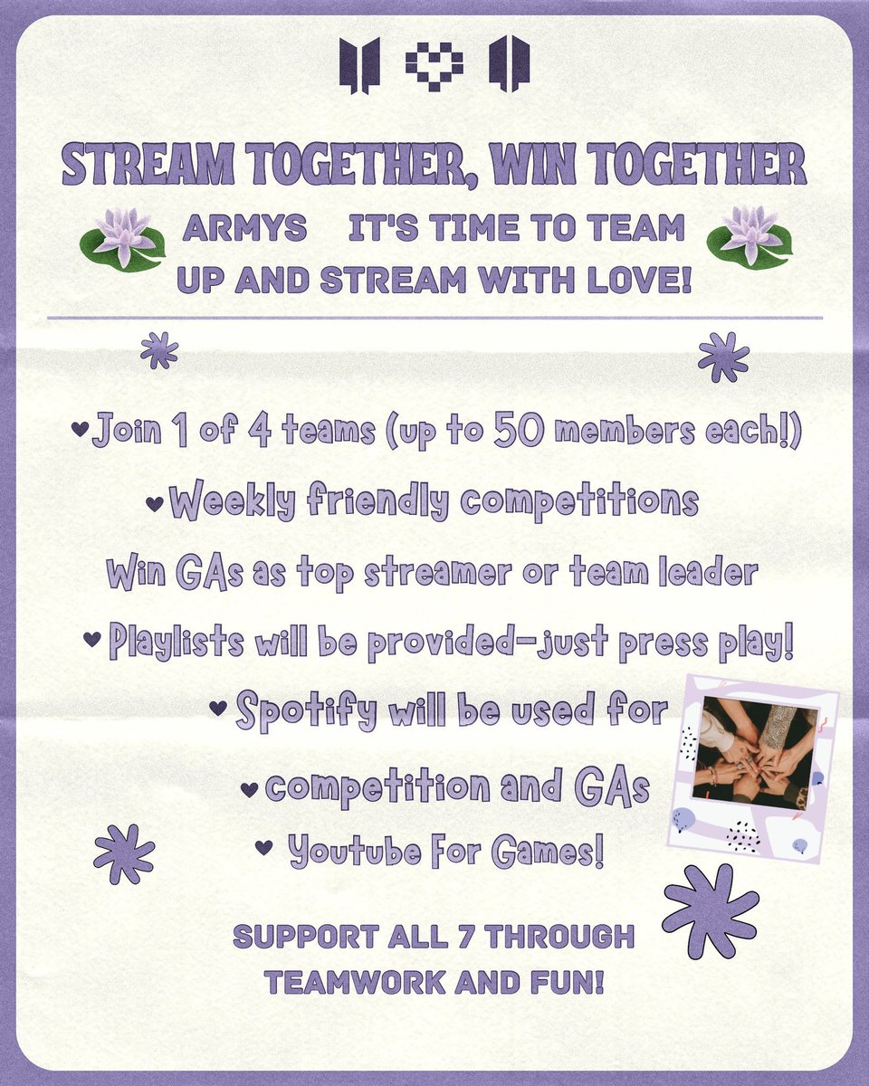 To dear ARMYs of BTS Magic Shop🪄

The Ultimate BTS ARMY Streaming Battle - Run Bora Run is All Ready To Be Launched🛡️

Exceptional Team Combinations?Yes
Equal Treatment and Value for Members and Releases?Yes

Get Ready to Join the Teams of This Ultimate ARMY Take of BTS Ch. 2 💜