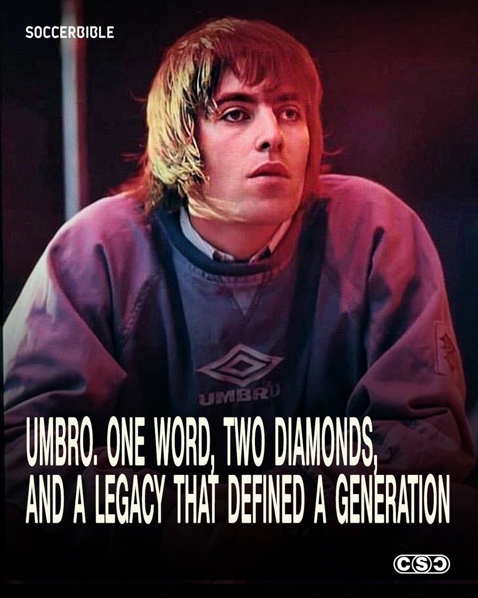 SoccerBible's tweet image. 𝑻𝒉𝒆 band. 𝑻𝒉𝒆 teams. Brought together and sharpened by the Double Diamond. It was at this moment in time that football and music became more than just associates—they were blood brothers. And @umbro was its beating heart.
Read more: surl.li/jmahmf