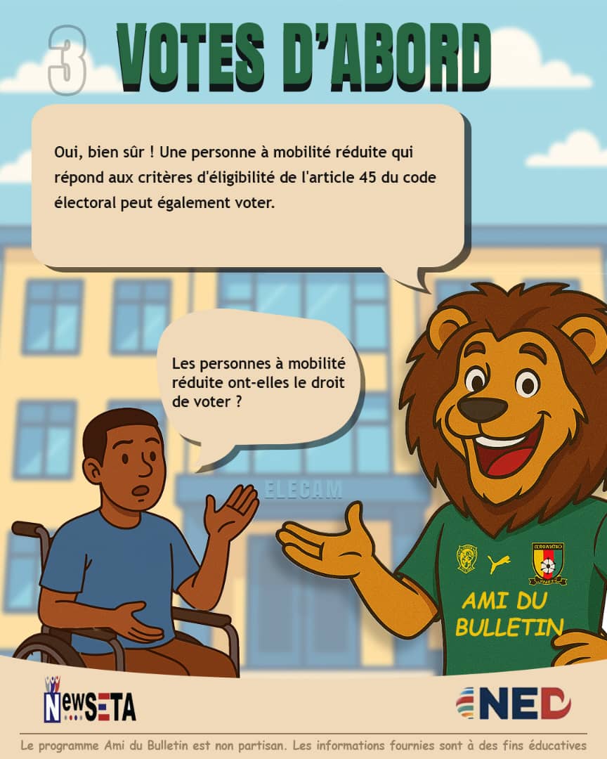 NewSETA's tweet photo. Do you know someone with a disability? Encourage them to get involved too!
__________________________________
Connaissez- vous une personne à mobilité réduite ? Encouragez-la à s'impliquer aussi !

#ballotbuddy
#votefirstcampaign
#elections
#youthparticipation https://t.co/8ymNhLGUqq