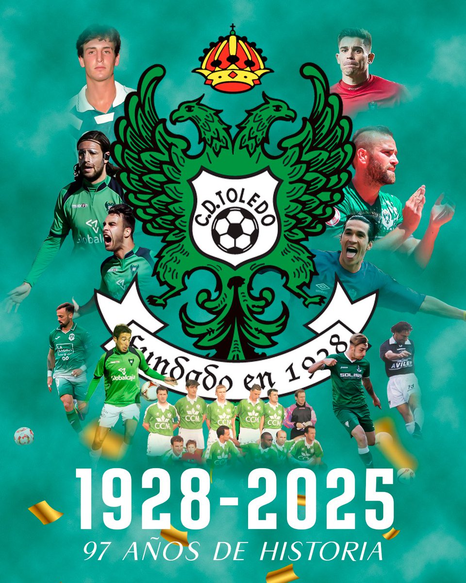 1️⃣9️⃣2️⃣8️⃣-2️⃣0️⃣2️⃣5️⃣

¡Feliz 97 aniversario!
Que sean muchos más 💚🤍

#SiempreCDToledo 💚⚪️