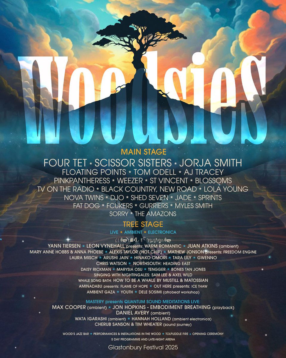 BLOSSOMS (@blossomsband) on Twitter photo We're excited to be returning to Woodsies Stage at <a href="/glastonbury/">Glastonbury Festival</a> on Friday 27th June! We're excited to be returning to Woodsies Stage at <a href="/glastonbury/">Glastonbury Festival</a> on Friday 27th June!