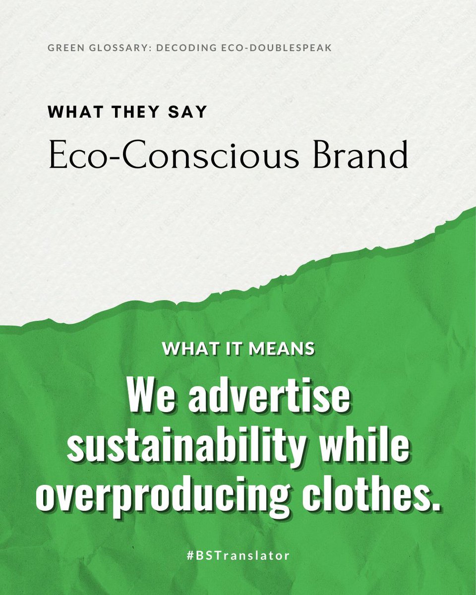 BS_Translator_'s tweet photo. Thursday translations: Four more ways companies reframe environmental problems as consumer responsibilities rather than business model issues.

#GreenGlossary #CorporateResponsibility #ClimateChange #EWaste #EcoConscious #SustainableDevelopment https://t.co/hvlrO7VJg0