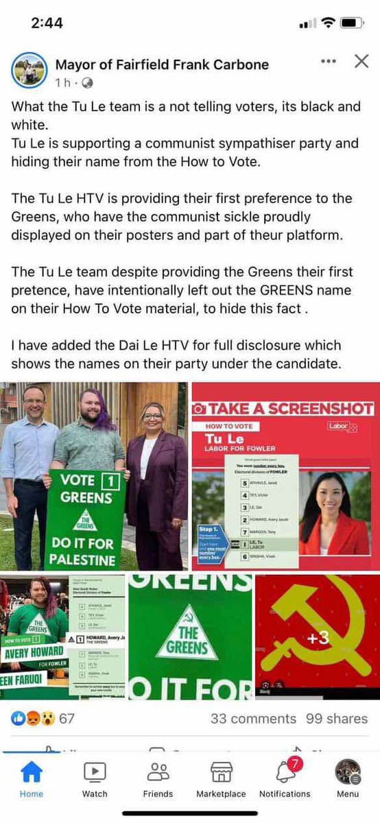 joalchin's tweet photo. @AusElectoralCom Heads up that @FairfieldCity mayor Carbone has posted a Facebook post that included an image of a Greens candidate that seems to have first been doctored by right wing influencer Oli London. #auspol https://t.co/vcMjsOGIs3