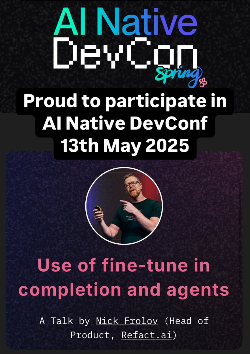 v1becoder's tweet image. Proud to participate in the upcoming @ainativedev conf
ai-native-devcon-2025.heysummit.com/talks/use-of-f…