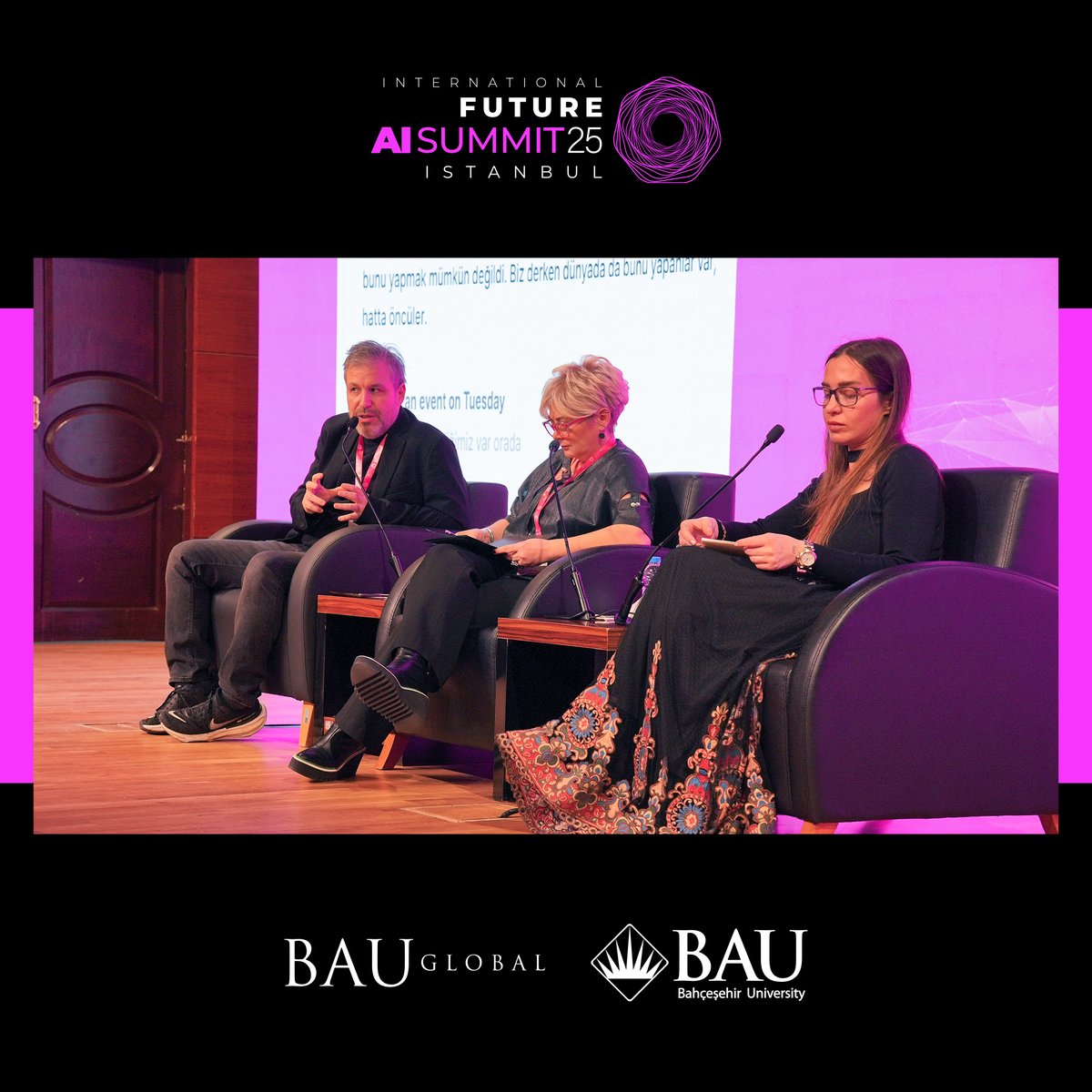 Future AI Summit’25 (@futurecampuscom) on Twitter photo "Consumer Care & AI / Personalizing Consumer Care with AI: A New Era of Tailored Services" oturumunda Cenk Soyak, Esra Güller ve Dr. Ayşe Aslı Bozdağ, Future AI Summit sahnesindeydi.
#FutureAISummit25 #YapayZeka #MüşteriDeneyimi #AI <a href="/futurecampuscom/">Future AI Summit’25</a> "Consumer Care & AI / Personalizing Consumer Care with AI: A New Era of Tailored Services" oturumunda Cenk Soyak, Esra Güller ve Dr. Ayşe Aslı Bozdağ, Future AI Summit sahnesindeydi.
#FutureAISummit25 #YapayZeka #MüşteriDeneyimi #AI <a href="/futurecampuscom/">Future AI Summit’25</a>