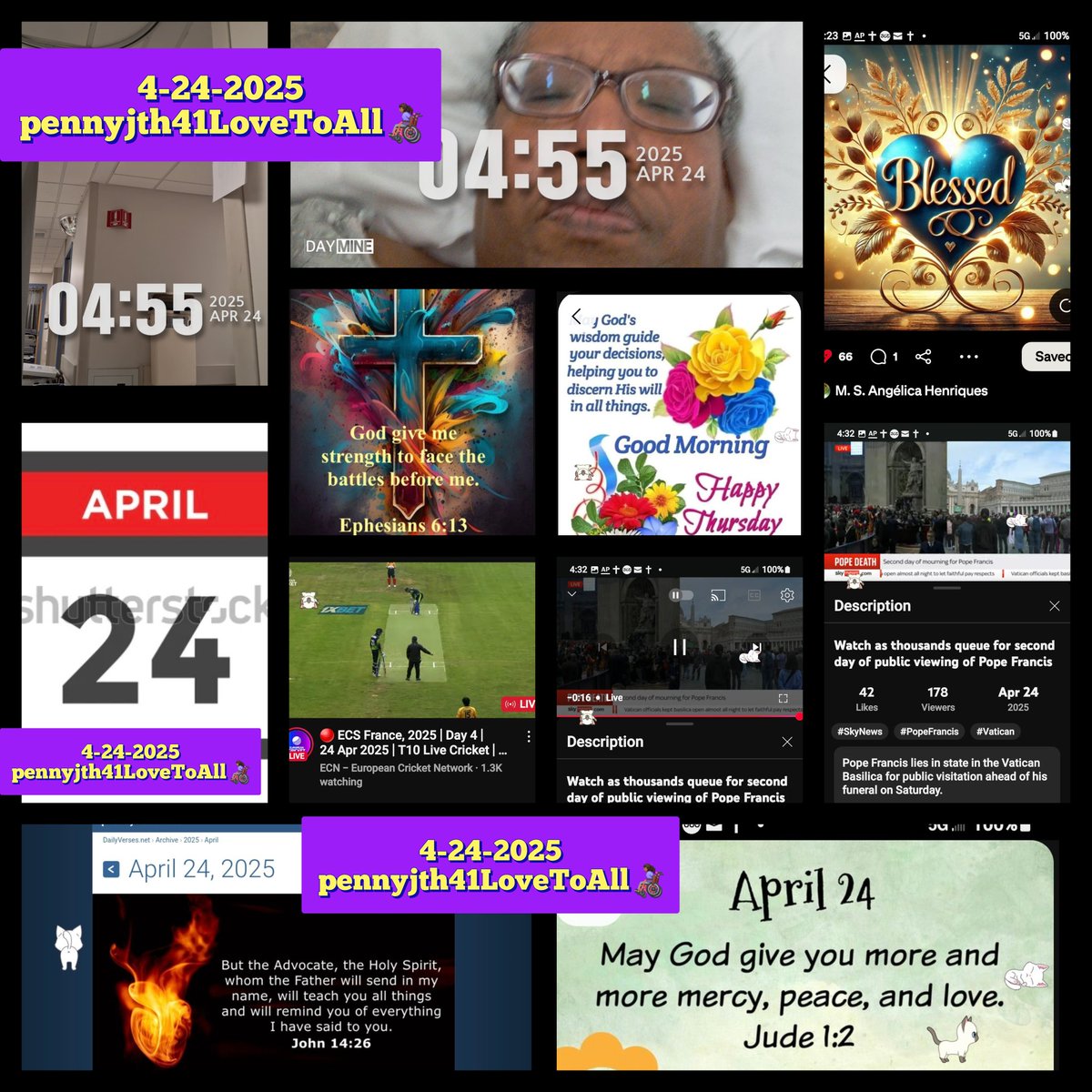PENNYJTHAPRIL2022♿ (@pennyjth4) on Twitter photo <a href="/1228erin/">erin</a> <a href="/ClockworkHamma/">Clockwork Hamma</a> <a href="/angiepo97112888/">angie pope</a> <a href="/DeborahARyan2/">Deborah A. Ryan</a> <a href="/Richard85779987/">Richard Carter</a> <a href="/89BrownSugar/">WILL MA</a> <a href="/BabyGo2014/">Baby Go</a> <a href="/BelleLBear/">Baby Beatrice & Little Bear</a> <a href="/jackyk812/">Jacky Khan</a> <a href="/RhonieSays/">Rhonie Says</a> <a href="/AnitaDailey4/">Coach Nita (The Mindset Coach)</a> <a href="/Crystal71751706/">GodReigns</a> <a href="/everloving49/">Alicia@Everloving49</a> <a href="/Tressy28/">God's Favorite</a> <a href="/Lthomas5Zellner/">Minister LaVonne</a> <a href="/deborah_saffer/">deborah saffer</a> <a href="/Malcolm_theCat/">Malcolm & Baby Dog</a> <a href="/BerniceKing/">Be A King</a> <a href="/Betty_Boo_Kat/">Prince Toby & Princess Betty #OTRB</a> <a href="/KariJoys/">Kari Joys MS</a> <a href="/AdoptionsUk/">Animal Adoptions UK 🐕🦺🐈🐎❤️</a> <a href="/alwaysSFTC/">STRICTLY FOR THE CULTURE</a> <a href="/BishopJakes/">T.D. Jakes</a> <a href="/ElizabethRadcl5/">Elizabeth Radcliffe and Boots the Cat</a> <a href="/BethFratesMD/">Beth Frates MD</a> <a href="/DolaMohapatra/">Dola Mohapatra</a> <a href="/WynnWs/">Wynn Westmoreland CNN</a> <a href="/FBlankenshipWSB/">Fred Blankenship</a> <a href="/VABVOX/">Victoria Brownworth</a> <a href="/SwansonRodney/">Rodney</a> <a href="/richleefletch1/">Flynn the Border Collie</a> <a href="/LucySkinnyjeans/">Lucy SkinnyJeans</a> <a href="/DomainDoris/">Doris McFloofle™️</a> <a href="/blackdawg09/">Will J</a> <a href="/JulesAllenxx/">Baby Frank & his teddy, Edward 🧸🏴</a> <a href="/CanadianPenny1/">CanadianPenny 🇨🇦</a> <a href="/CapriceColeman/">⏳👑Caprice Coleman👑⏳</a> <a href="/Foster_Fluff/">hi I’m Hank</a> <a href="/KJVBaptist193/">KJV ✝️🇬🇧</a> <a href="/KayeMenner/">Kaye Menner</a> 4-24-2025 #1LoveToAll #pennyjth41LoveToAll👩🏾🦽 #StillVeryBodyWiseSick #ThankYouForYourContinuedPrayers #JesusIsStillAlive #cats #dogs #joyTrain #mlb #NFLDraft2025 #worldlabratoryanimalday #wnba #nba #wwe #pneumonia #PopeFrancis #vaticancity #VerseOfTheDay <a href="/1228erin/">erin</a> <a href="/ClockworkHamma/">Clockwork Hamma</a> <a href="/angiepo97112888/">angie pope</a> <a href="/DeborahARyan2/">Deborah A. Ryan</a> <a href="/Richard85779987/">Richard Carter</a> <a href="/89BrownSugar/">WILL MA</a> <a href="/BabyGo2014/">Baby Go</a> <a href="/BelleLBear/">Baby Beatrice & Little Bear</a> <a href="/jackyk812/">Jacky Khan</a> <a href="/RhonieSays/">Rhonie Says</a> <a href="/AnitaDailey4/">Coach Nita (The Mindset Coach)</a> <a href="/Crystal71751706/">GodReigns</a> <a href="/everloving49/">Alicia@Everloving49</a> <a href="/Tressy28/">God's Favorite</a> <a href="/Lthomas5Zellner/">Minister LaVonne</a> <a href="/deborah_saffer/">deborah saffer</a> <a href="/Malcolm_theCat/">Malcolm & Baby Dog</a> <a href="/BerniceKing/">Be A King</a> <a href="/Betty_Boo_Kat/">Prince Toby & Princess Betty #OTRB</a> <a href="/KariJoys/">Kari Joys MS</a> <a href="/AdoptionsUk/">Animal Adoptions UK 🐕🦺🐈🐎❤️</a> <a href="/alwaysSFTC/">STRICTLY FOR THE CULTURE</a> <a href="/BishopJakes/">T.D. Jakes</a> <a href="/ElizabethRadcl5/">Elizabeth Radcliffe and Boots the Cat</a> <a href="/BethFratesMD/">Beth Frates MD</a> <a href="/DolaMohapatra/">Dola Mohapatra</a> <a href="/WynnWs/">Wynn Westmoreland CNN</a> <a href="/FBlankenshipWSB/">Fred Blankenship</a> <a href="/VABVOX/">Victoria Brownworth</a> <a href="/SwansonRodney/">Rodney</a> <a href="/richleefletch1/">Flynn the Border Collie</a> <a href="/LucySkinnyjeans/">Lucy SkinnyJeans</a> <a href="/DomainDoris/">Doris McFloofle™️</a> <a href="/blackdawg09/">Will J</a> <a href="/JulesAllenxx/">Baby Frank & his teddy, Edward 🧸🏴</a> <a href="/CanadianPenny1/">CanadianPenny 🇨🇦</a> <a href="/CapriceColeman/">⏳👑Caprice Coleman👑⏳</a> <a href="/Foster_Fluff/">hi I’m Hank</a> <a href="/KJVBaptist193/">KJV ✝️🇬🇧</a> <a href="/KayeMenner/">Kaye Menner</a> 4-24-2025 #1LoveToAll #pennyjth41LoveToAll👩🏾🦽 #StillVeryBodyWiseSick #ThankYouForYourContinuedPrayers #JesusIsStillAlive #cats #dogs #joyTrain #mlb #NFLDraft2025 #worldlabratoryanimalday #wnba #nba #wwe #pneumonia #PopeFrancis #vaticancity #VerseOfTheDay