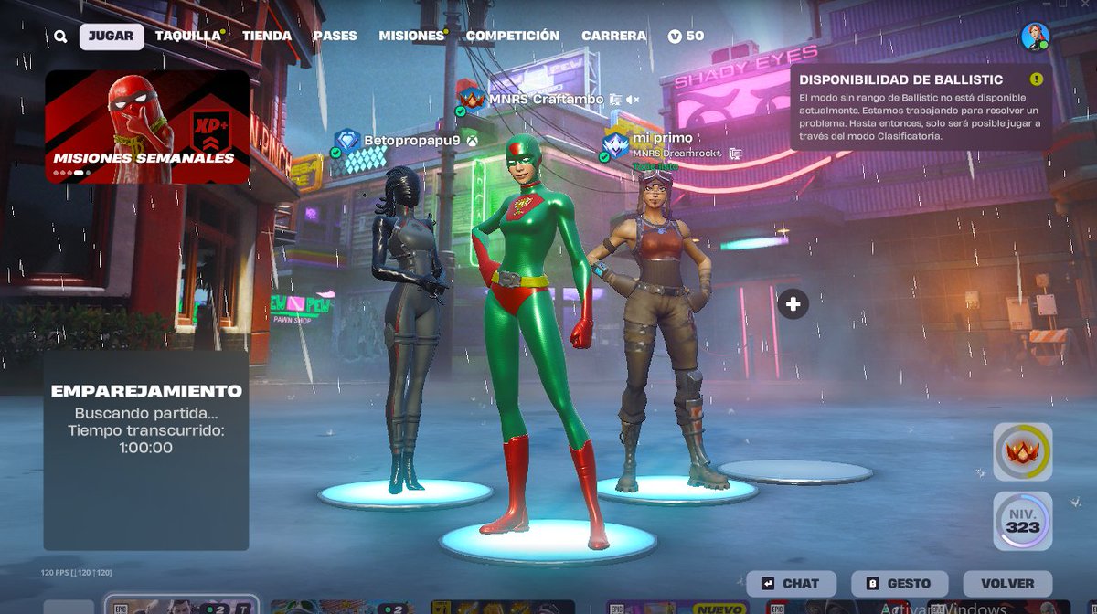 1 hora esperando partida, el god juego @Dreamrockfn