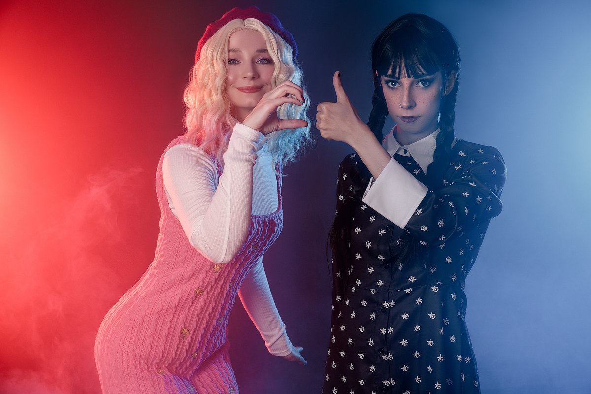 Mi Enid <a href="/SailorSunCoSp/">🐰лунная принцесса🐰</a> y yo estamos listas. 🖤