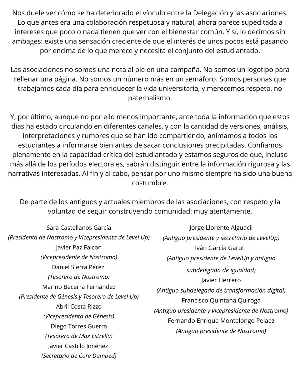 NostromoUPM's tweet image. A todos los estudiantes