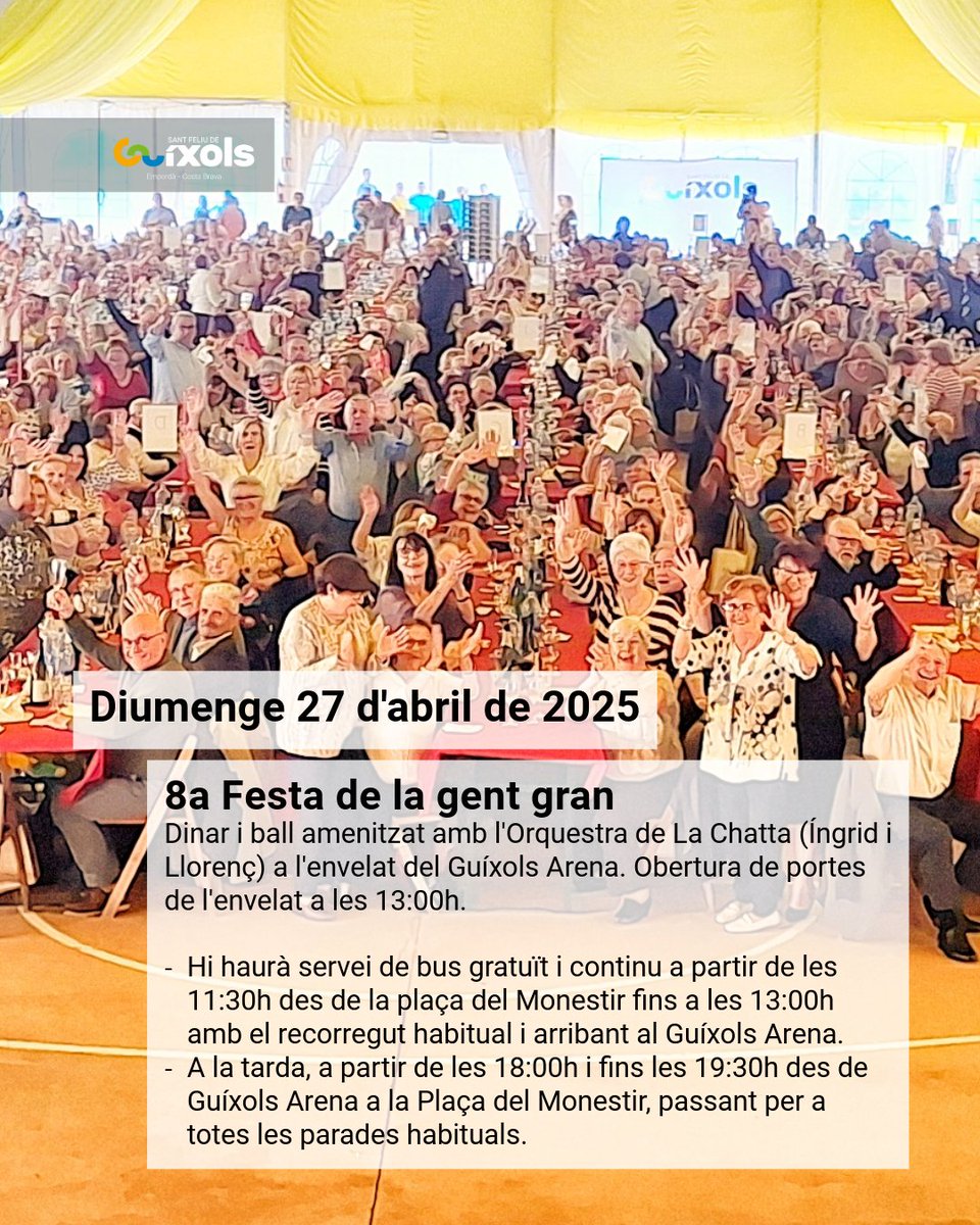 Activitats de la gent gran per aquest cap de setmana.