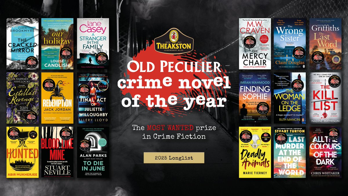 Whakamihi (congrats) to all the longlistees named today for prestigious #TheakstonsCrime Novel of the Year. It's a superb array of crime/thriller tales - with many of my British/Irish faves of past year or so in the running. Tough to pick a shortlist; a great reading list!
