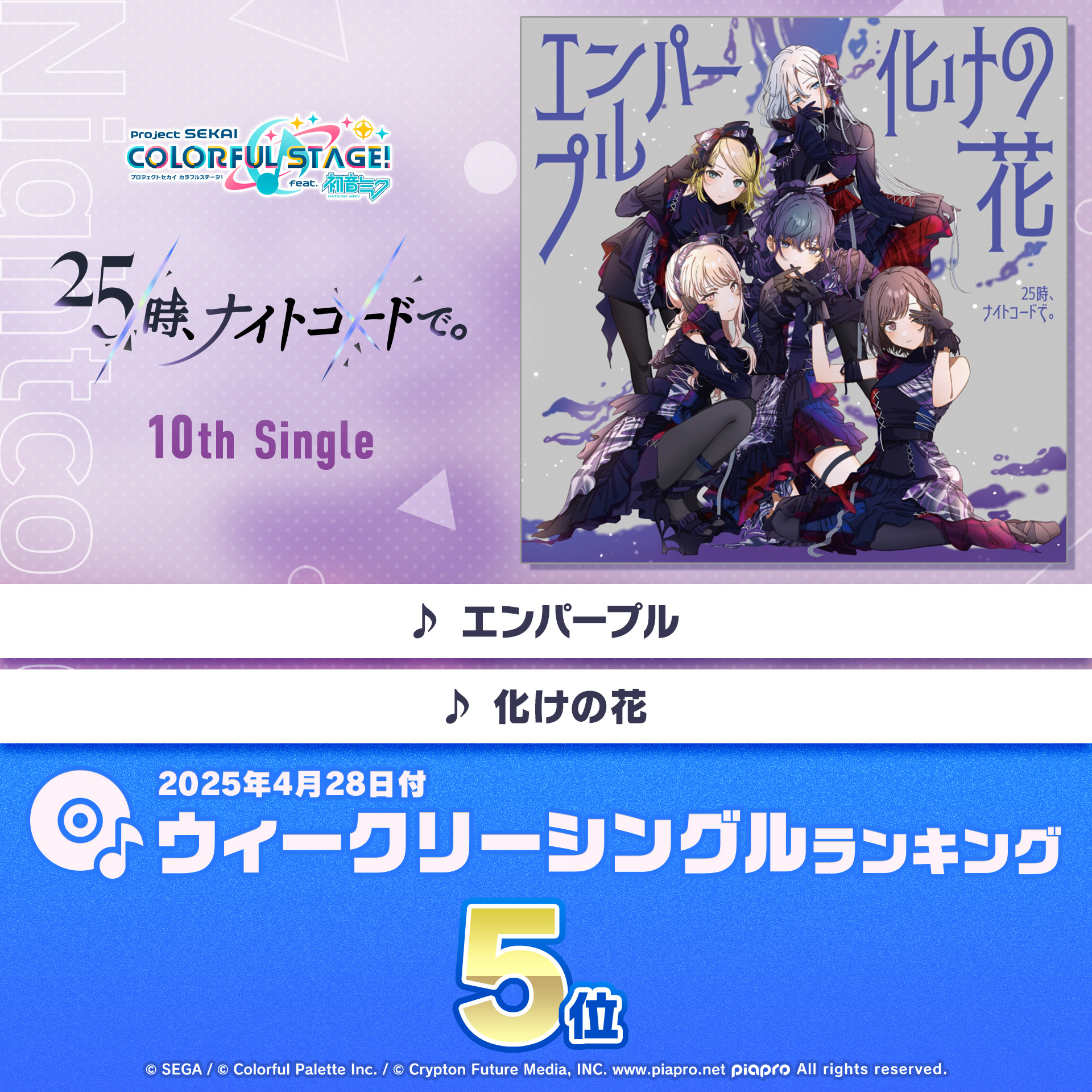 プロジェクトセカイカラフルステージ！ 25時、ナイトコードで。 25時、ナイトコードで。 SEKAI ALBUM vol.1｜ディスコグラフィー