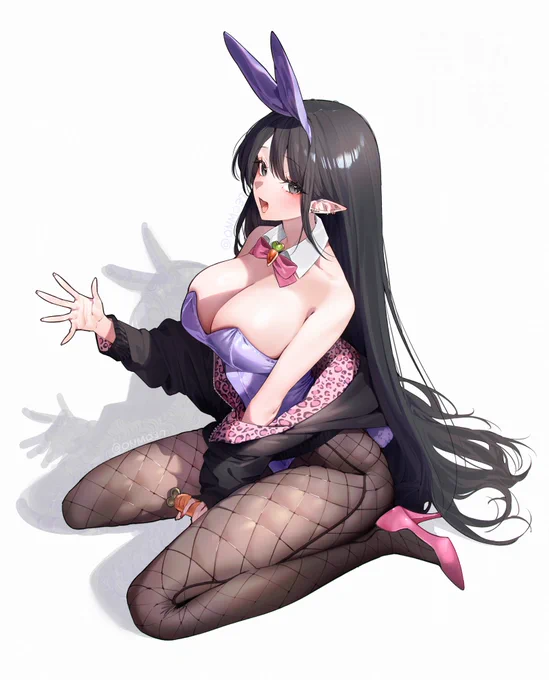 黒髪エルフちゃんバニー! 
