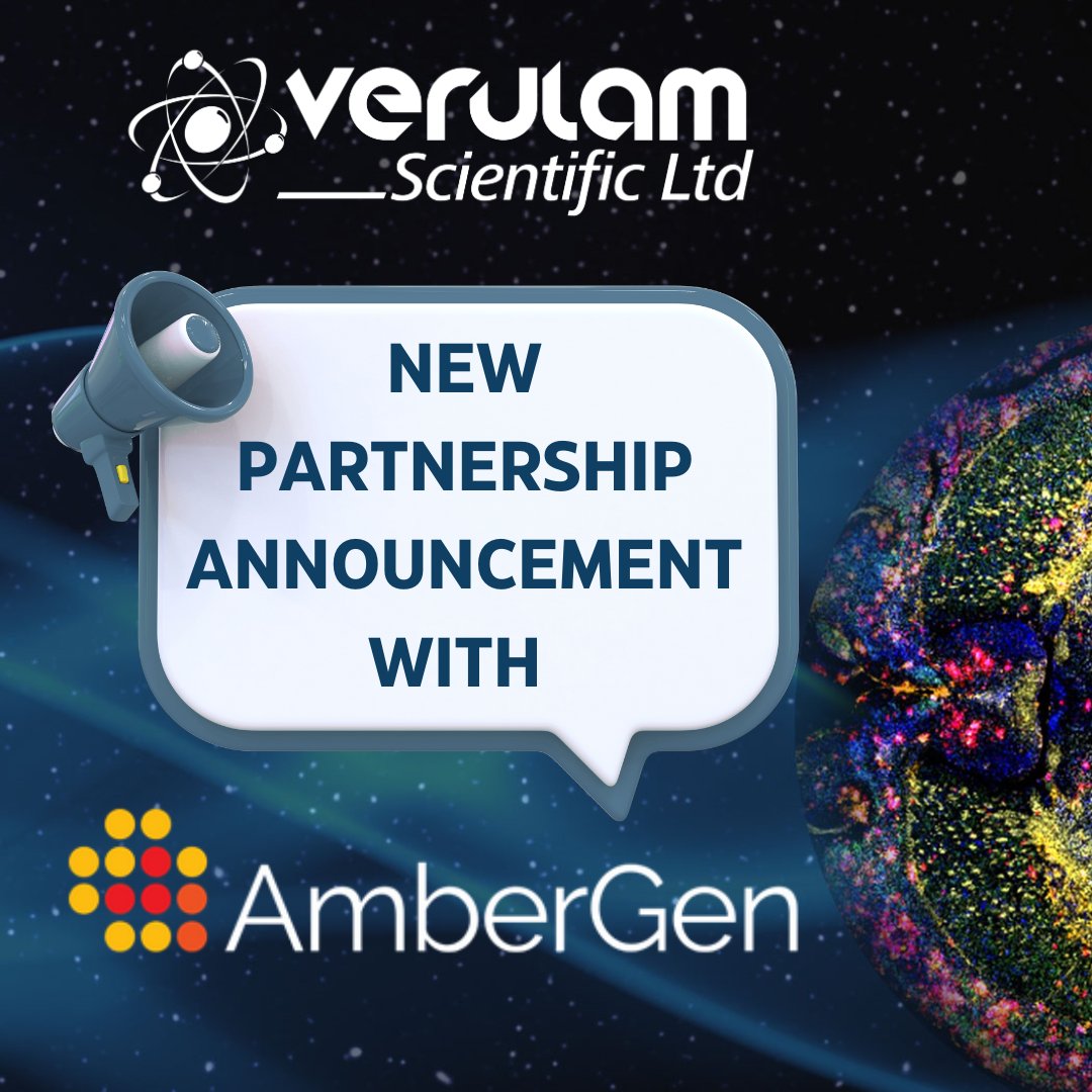 We have exciting news! 😁🎉

#AmberGen offer Mass Spectrometry Imaging (MSI) technologies to assist researchers and clinicians answer questions in biology, drug development, and medicine.

verulamscientific.com/news/new-partn…

#MALDIImaging #SamplePrep #MassSpecImaging