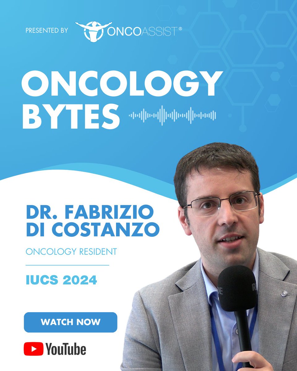 🎥 New on #OncologyBytes from #IUCS2024
 Dr. Fabrizio Di Costanzo: Can TK1 track treatment response in mHSPC?
 📉 Early data shows TK1 &amp; PSA decline together in most patients.
📺 Watch: youtu.be/3w44UNUP890
🌐 Learn more at: oncoassist.com
#ProstateCancer #Biomarkers