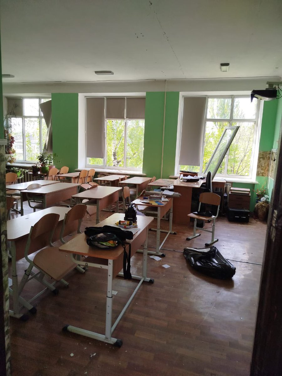 My school after the Russian missile strike. Building next to my office after the Russian missile strike. 10 dead, more than 100 injured. Kyiv, 04/24/2025. <a href="/POTUS/">President Donald J. Trump</a> do you want to continue the policy of victim-blaming? Giving up to Putin makes America weak and not trusted.