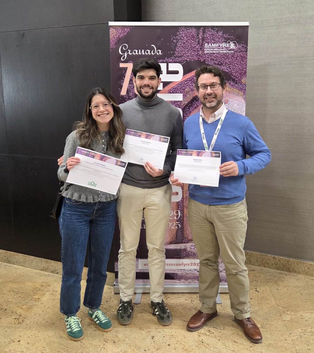 HUPMCadiz's tweet photo. La Unidad de Medicina Física y Rehabilitación del Puerta del Mar recibe tres galardones en el congreso andaluz de la especialidad, celebrado recientemente en Granada con la participación de 186 especialistas de toda la comunidad autónoma.👉
https://t.co/9mtBy5jGMT https://t.co/vSMJLUBZ5b