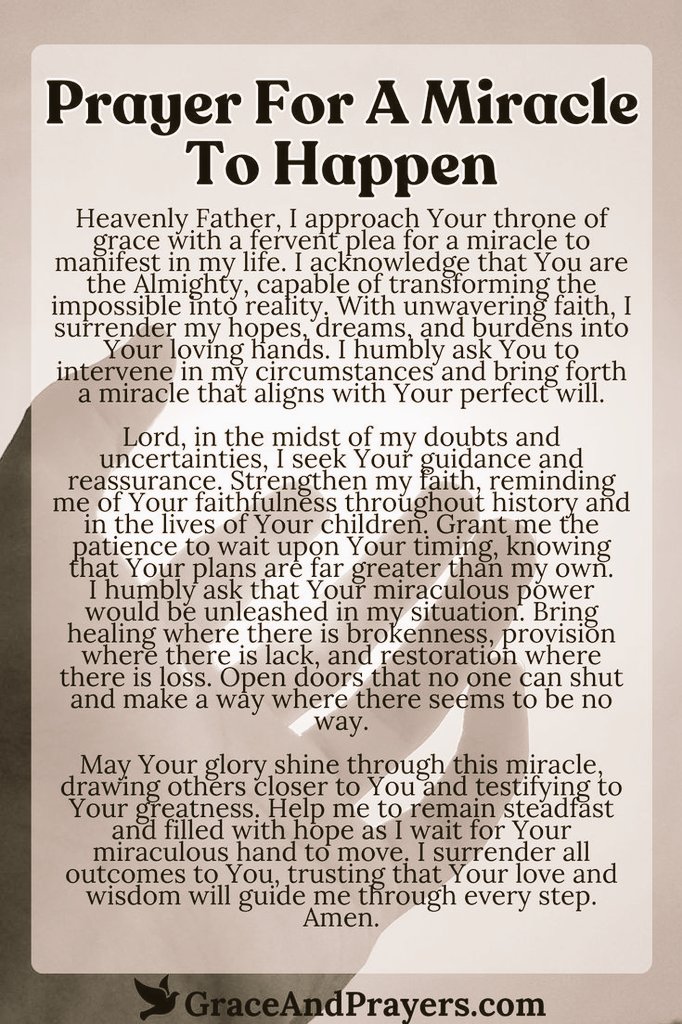 Prayer for a Miracle 💙