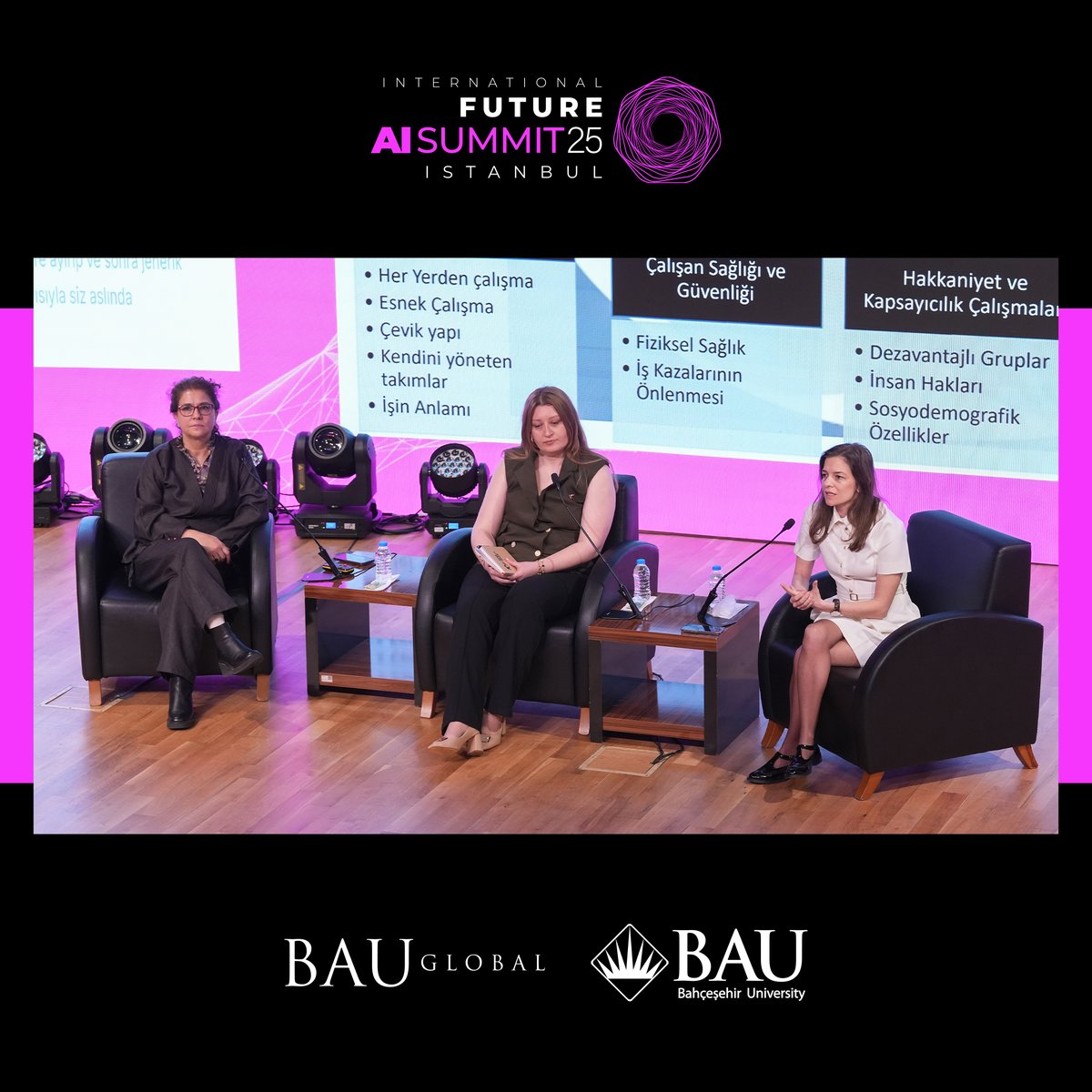Future AI Summit’25 (@futurecampuscom) on Twitter photo "Psychology & AI: The Future of Human-Job-Organization Interaction" oturumunda Dr. Öğr. Üyesi Sibel Çalışkan, Burcu Alsan ve Prof. Dr. İdil Işık, Future AI Summit sahnesindeydi.
#FutureAISummit25 #YapayZeka #Psikoloji #Metamorph <a href="/futurecampuscom/">Future AI Summit’25</a> "Psychology & AI: The Future of Human-Job-Organization Interaction" oturumunda Dr. Öğr. Üyesi Sibel Çalışkan, Burcu Alsan ve Prof. Dr. İdil Işık, Future AI Summit sahnesindeydi.
#FutureAISummit25 #YapayZeka #Psikoloji #Metamorph <a href="/futurecampuscom/">Future AI Summit’25</a>