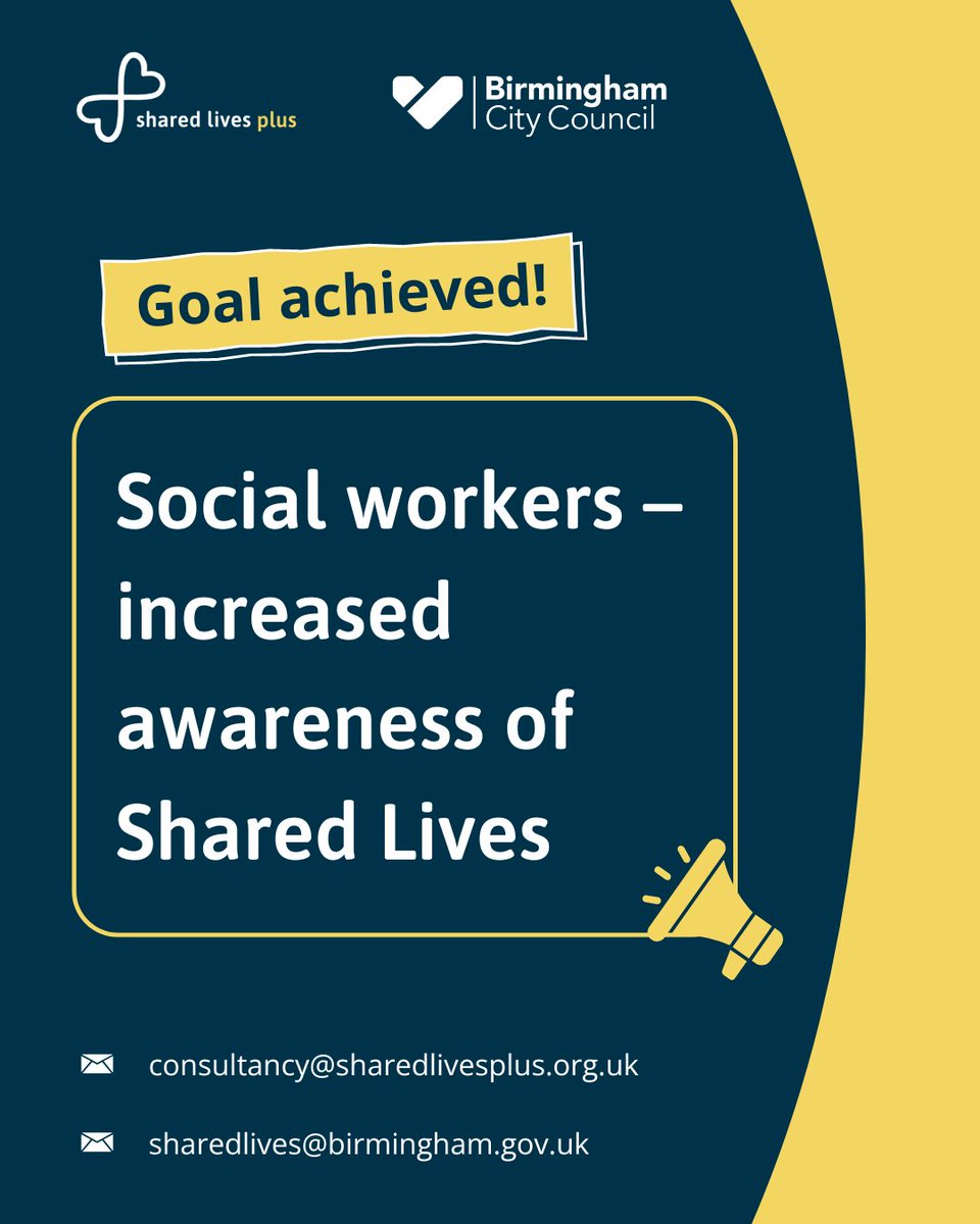 Shared Lives Plus (@sharedlivesplus) on Twitter photo Fantastic achievements from <a href="/BhamCityCouncil/">Bham City Council</a> on the growth of Shared Lives.
We’ve supported them to develop and implement a new carer recruitment strategy, alongside training social workers to improve and increase referrals to #SharedLives
bit.ly/4iEJykg Fantastic achievements from <a href="/BhamCityCouncil/">Bham City Council</a> on the growth of Shared Lives.
We’ve supported them to develop and implement a new carer recruitment strategy, alongside training social workers to improve and increase referrals to #SharedLives
bit.ly/4iEJykg
