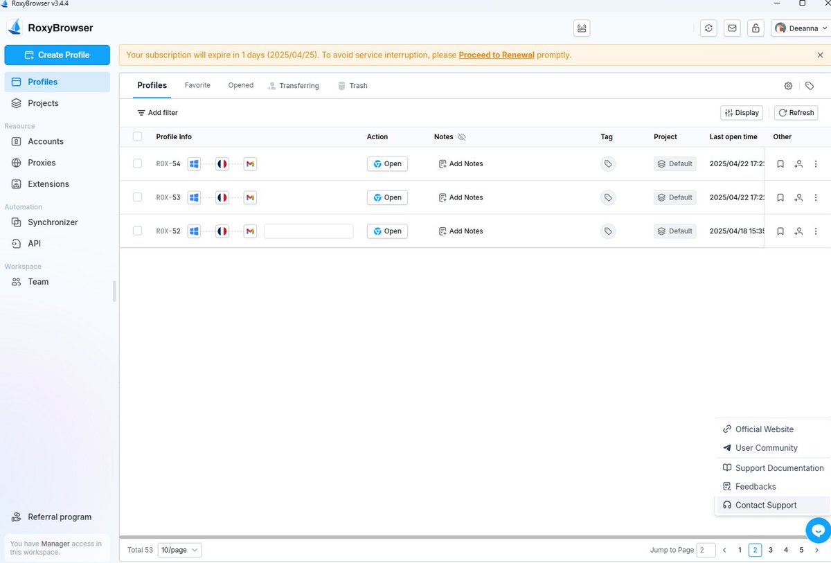 DeeannaKon's tweet image. Among #RoxyBrowser, #AdsPower, #Incogniton, and #BitBrowser, which one&apos;s UI do you prefer?🧐