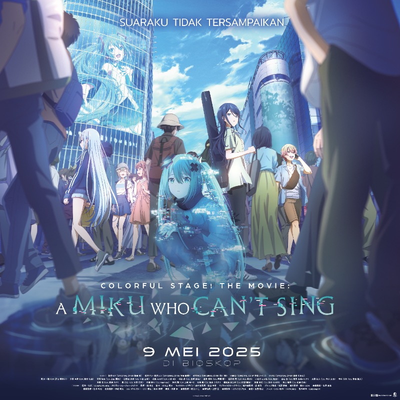 CBIpictures's tweet photo. COLORFUL STAGE! The Movie: A Miku Who Can't Sing hadir di bioskop mulai 9 Mei! 🎶
#colorfulstage #AMikuWhoCantSing #SEKAI