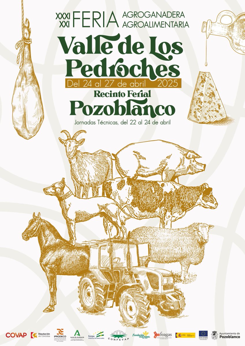 The @univcordoba team joins the #Agroganadera Fair in #Pozoblanco! 🐄🌳
Today at 5:30 PM 🕠 we'll present #LIFEFAGESOS at the Technical Workshops—sharing our fight to protect Mediterranean forests and promote sustainability 🌱🌍
📍 Recinto Ferial #LIFEAmplifiers #LIFEProgramme