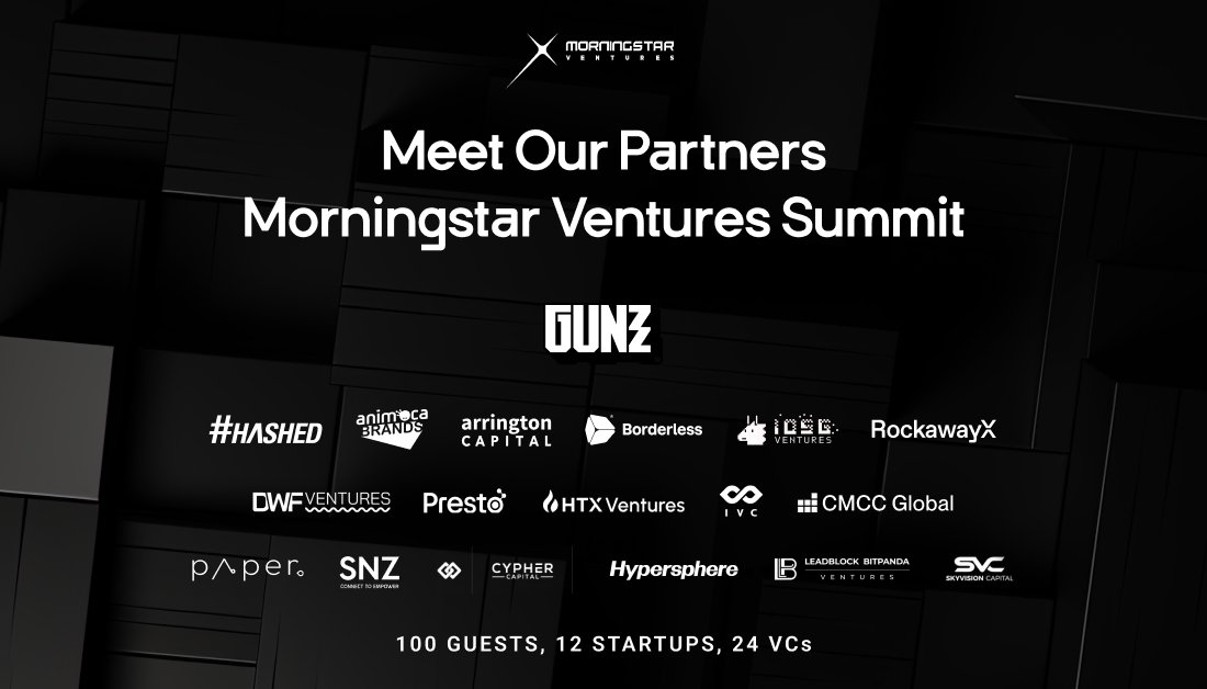 Morningstar Ventures (@morningstar_vc) on Twitter photo 1/3 We’re just days away from our Summit, and excited by the support we've received from industry players and leading funds 💫
We are proud to announce our sponsor <a href="/GUNbyGUNZ/">GUNZ Official</a>, and a strong VC-partner lineup, including <a href="/hashed_official/">#Hashed</a>, <a href="/animocabrands/">Animoca Brands</a>, <a href="/Arrington_Cap/">Arrington Capital</a> and more ⬇️ 1/3 We’re just days away from our Summit, and excited by the support we've received from industry players and leading funds 💫
We are proud to announce our sponsor <a href="/GUNbyGUNZ/">GUNZ Official</a>, and a strong VC-partner lineup, including <a href="/hashed_official/">#Hashed</a>, <a href="/animocabrands/">Animoca Brands</a>, <a href="/Arrington_Cap/">Arrington Capital</a> and more ⬇️