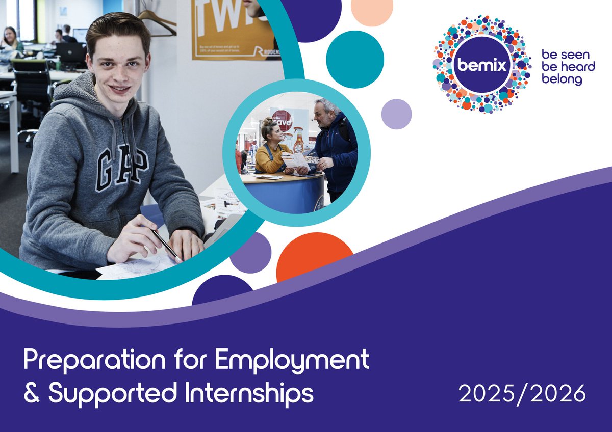 bemixUK's tweet photo. Exploring your options for September? Our Supported Employment prospectus is online!

Discover everything you need to know:

- The pathway from education to employment
- Who can join (ages 16–24 with EHCP)
- How we support people every step of the way

⬇️
https://t.co/jy67uMTANa https://t.co/qPmuhkTrsV