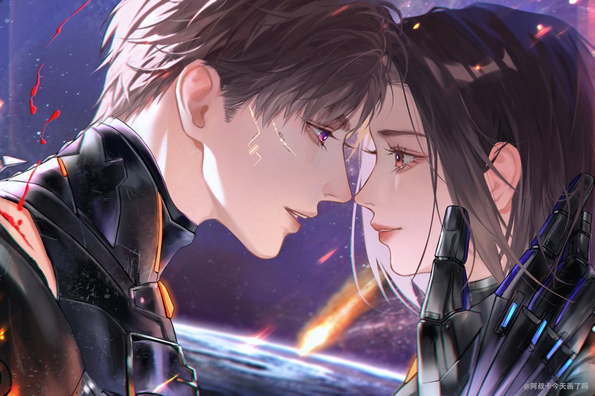 asukaashuka's tweet photo. 说好了，生和死都不再分开
one last kiss 
#恋与深空夏以昼 #Caleb #LoveandDeespace https://t.co/ujiqjTCXB3