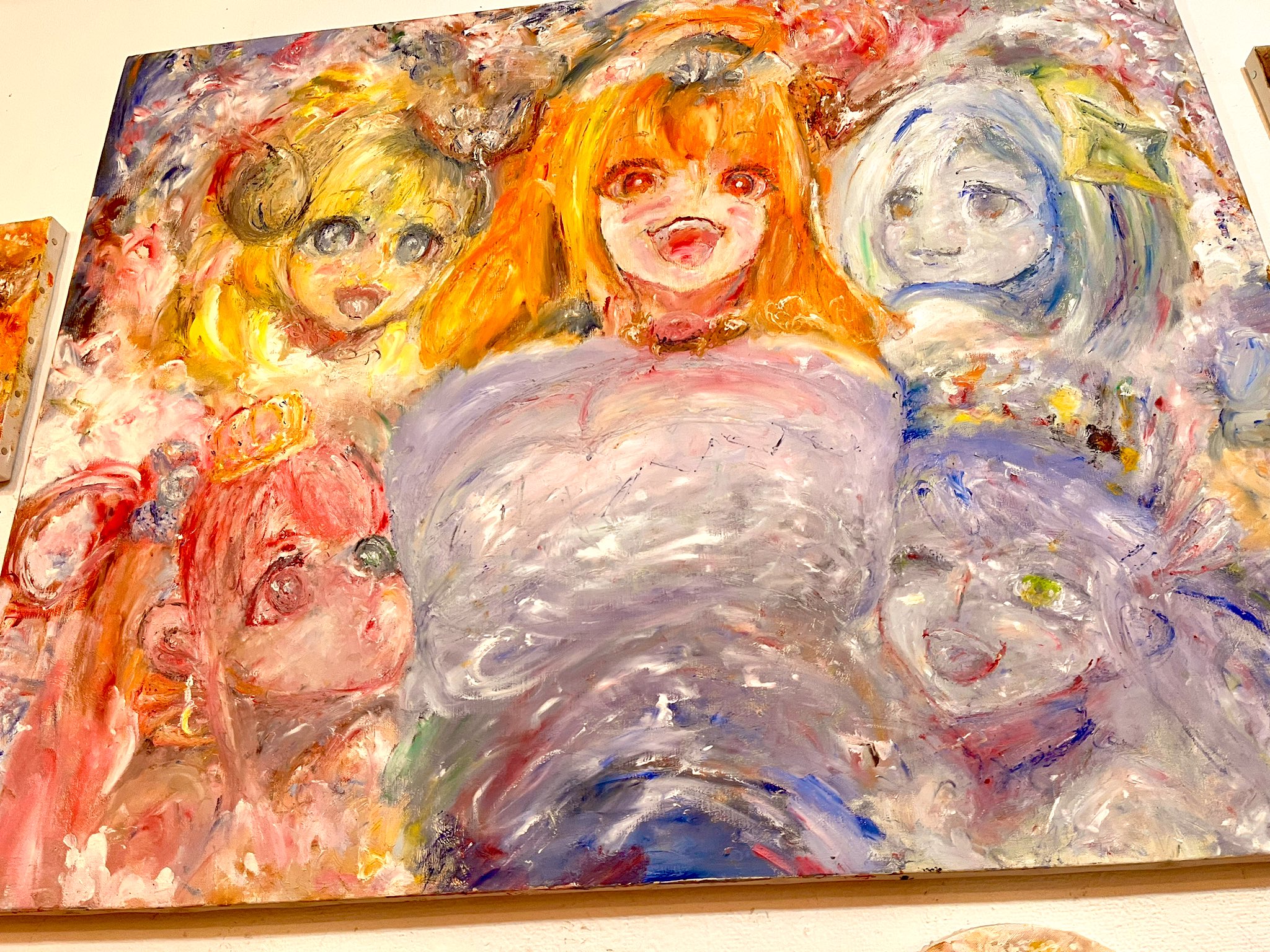 虹と龍 サイズ229×305mm アクリル絵具 絵画 Asakura Yuta 朝倉