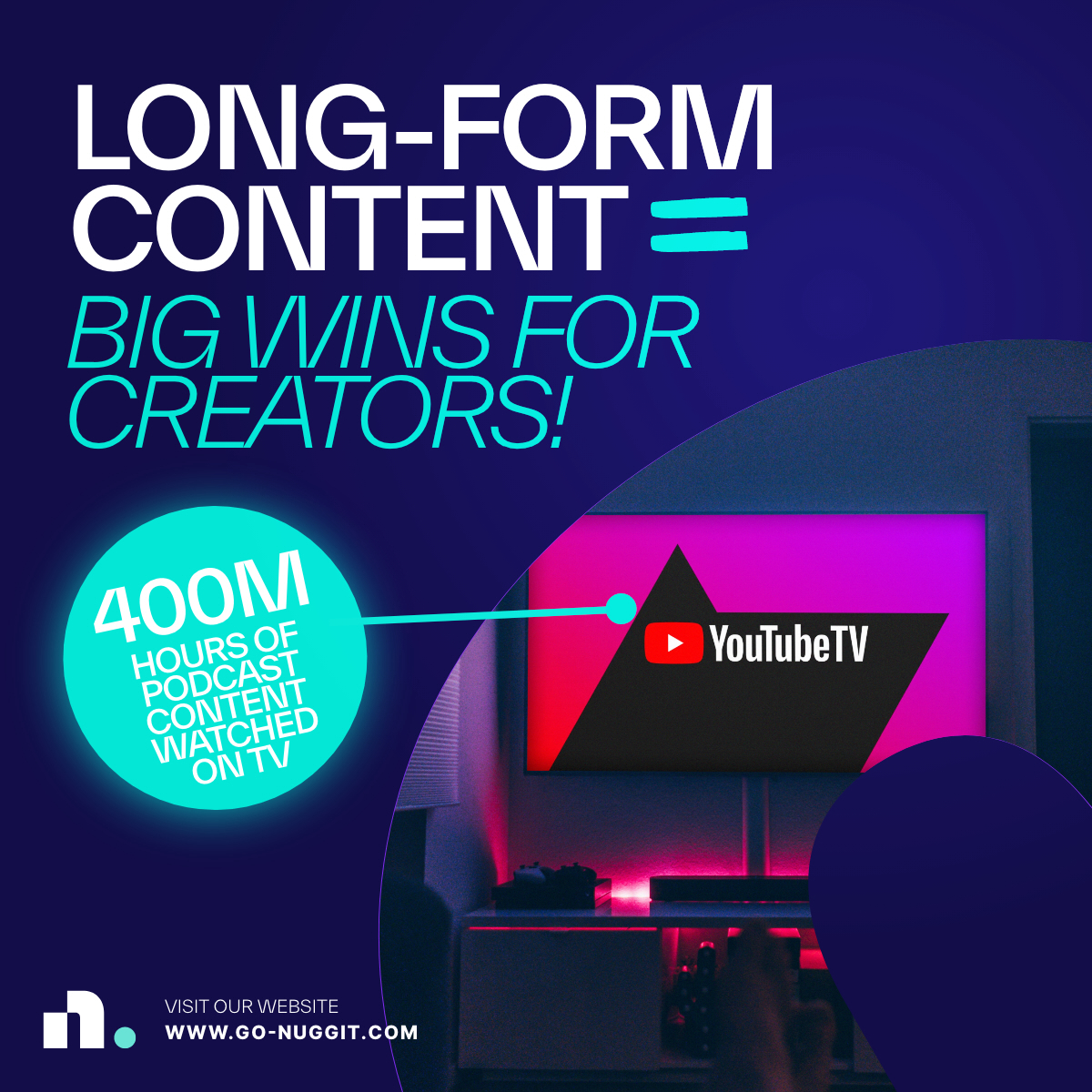 🚀 Long-Form Content = BIG Wins for Creators!

📺 YouTube just hit a massive milestone: 1 billion podcast monthly listeners and 400 million hours of podcast content watched on TV screens last year.🎙️

The takeaway? Long-form content is dominating, and Creators who lean into it