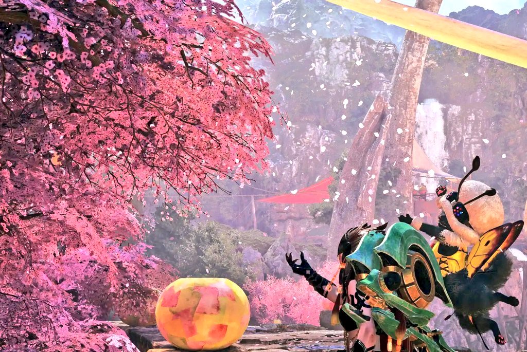 rw_yu_'s tweet photo. 砂漠の桜も良かったけどモンハンの桜も綺麗

イベクエ用に水ヘビィ作ったら快適すぎた https://t.co/vBWicGq7RS