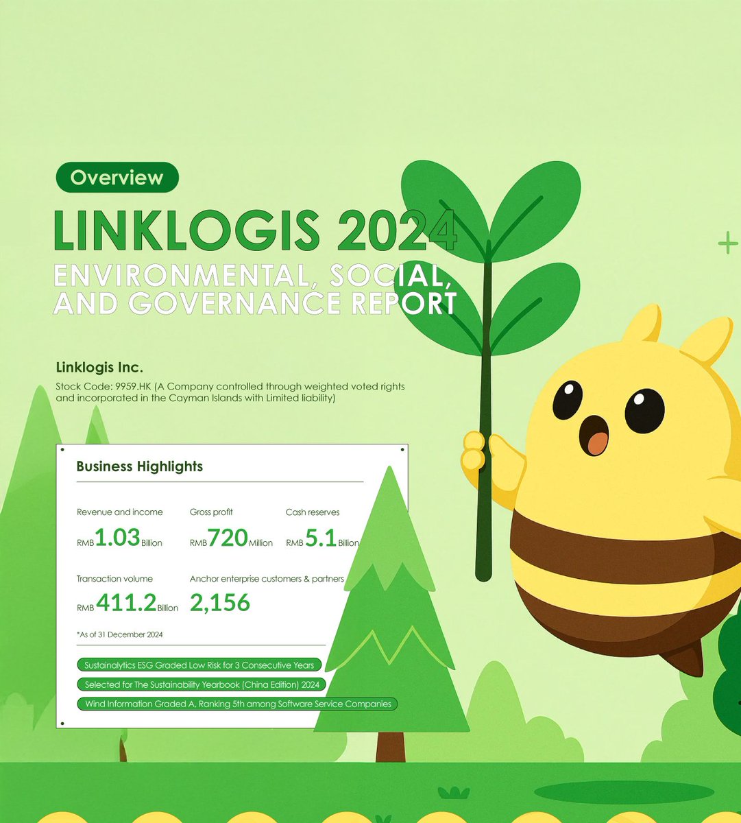 linklogis's tweet photo. Overvew of Linklogis 2024 ESG report 👏 https://t.co/4xrruQsDcp