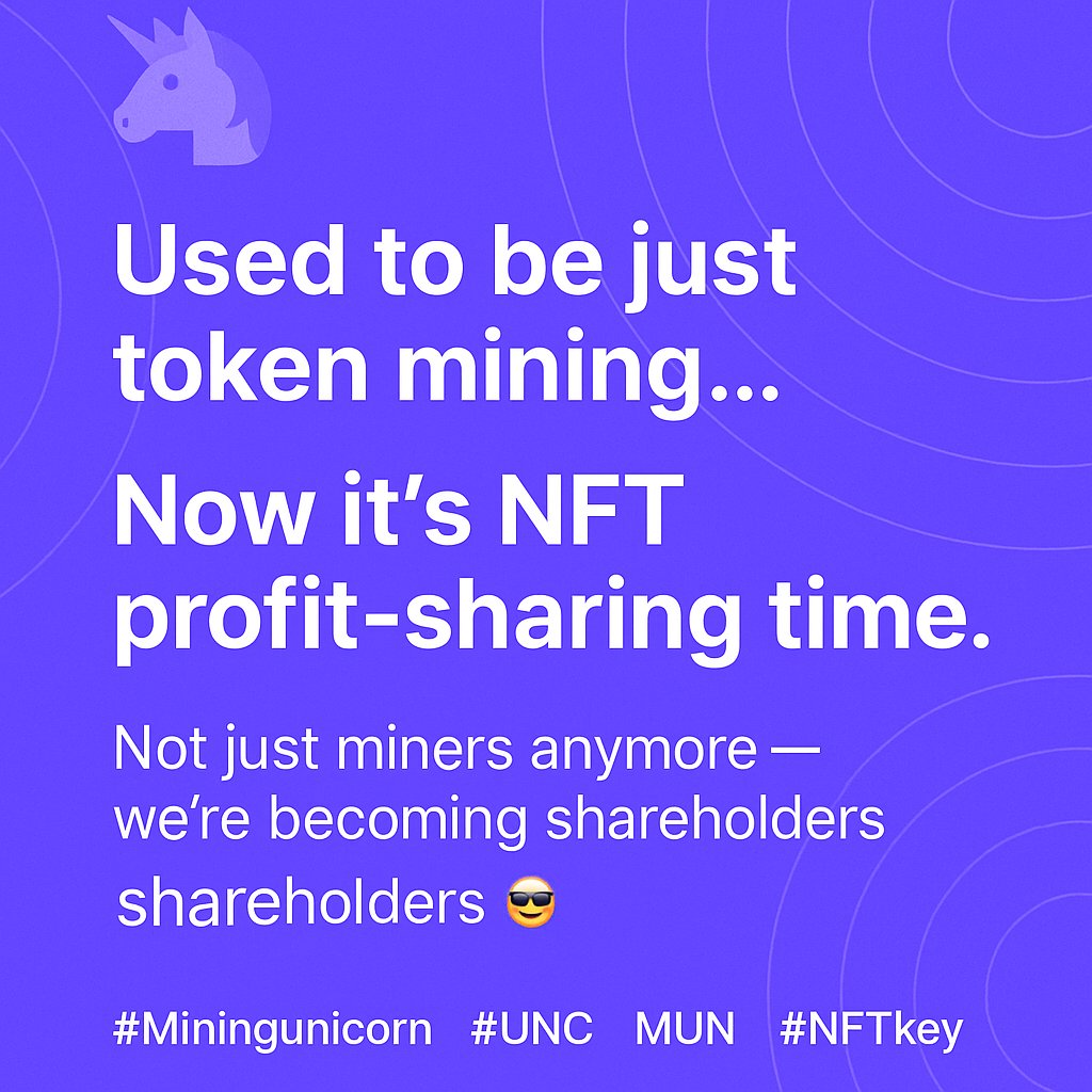 p1x2ss2's tweet photo. Not just mining.
 Not just earning.
We’re now co-owners of the ecosystem.
#Miningunicorn #UNC #MUN #NFTkey https://t.co/z8fAUzjk1D