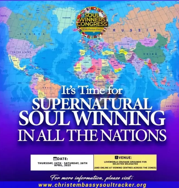 christemb_usa's tweet photo. 🚨 Mark your calendar: The Soul Winners Congress is happening April 24–26! 🔥
Get ready to be stirred, empowered, and launched into new levels of impact.
#SoulWinnersCongress #PCLUSA #PastorChris https://t.co/seJ8nU1RwK